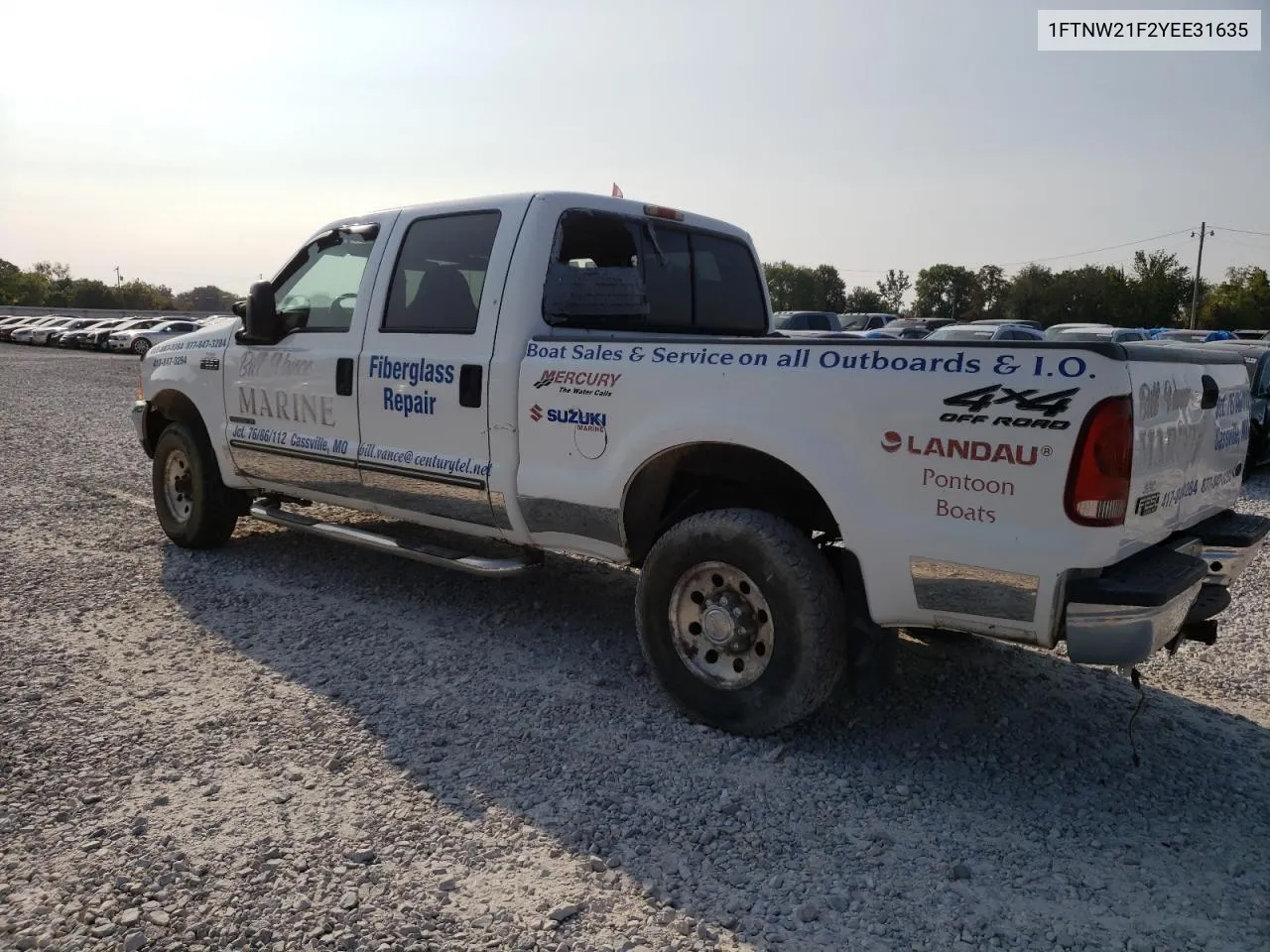 2000 Ford F250 Super Duty VIN: 1FTNW21F2YEE31635 Lot: 69854734