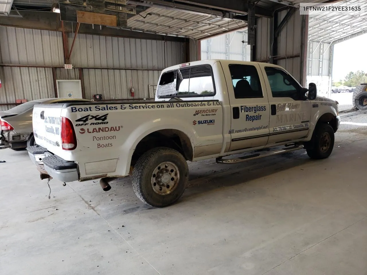 2000 Ford F250 Super Duty VIN: 1FTNW21F2YEE31635 Lot: 69854734