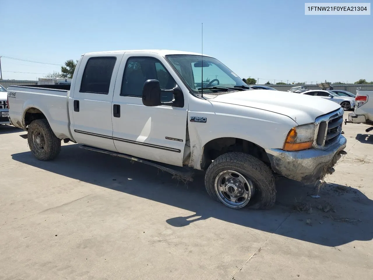 2000 Ford F250 Super Duty VIN: 1FTNW21F0YEA21304 Lot: 70820284