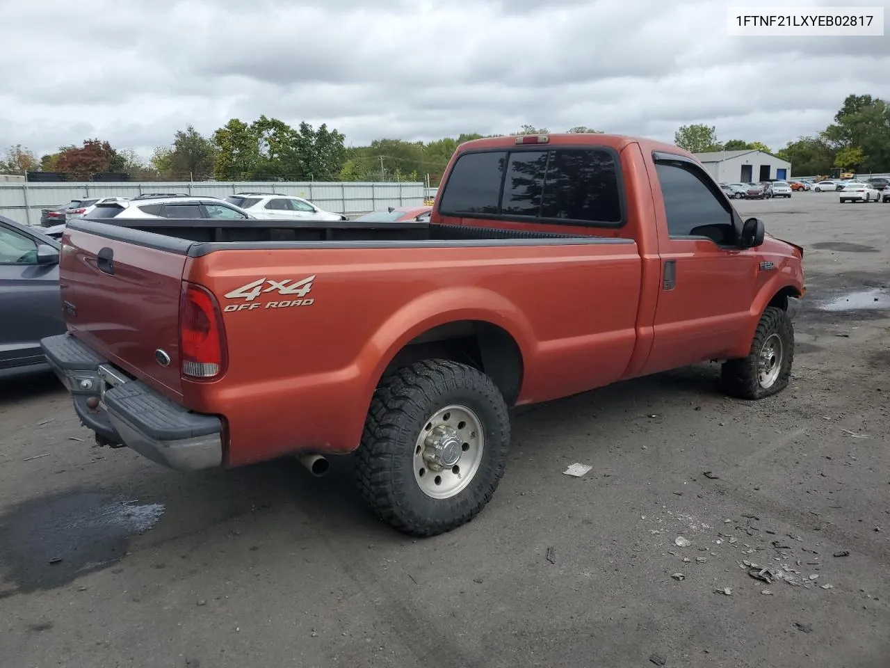 2000 Ford F250 Super Duty VIN: 1FTNF21LXYEB02817 Lot: 71594104