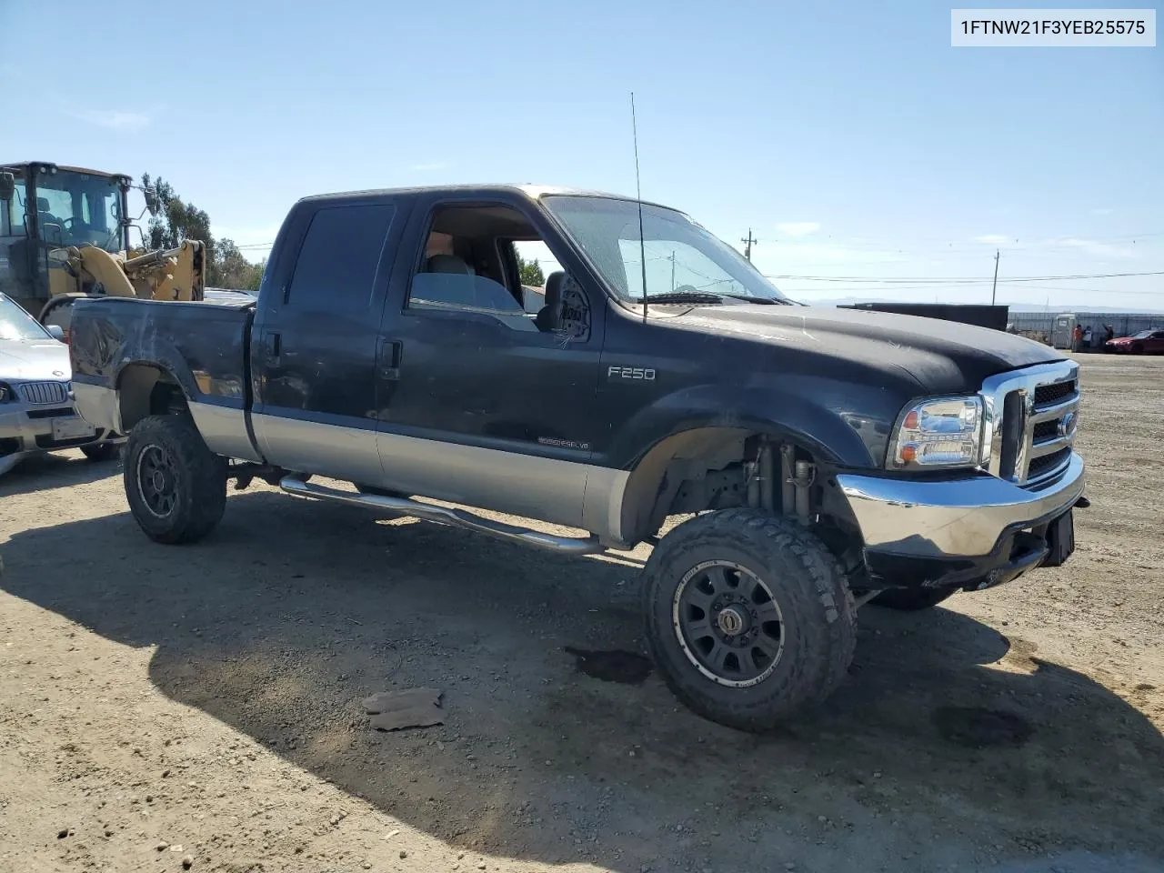 2000 Ford F250 Super Duty VIN: 1FTNW21F3YEB25575 Lot: 72353814