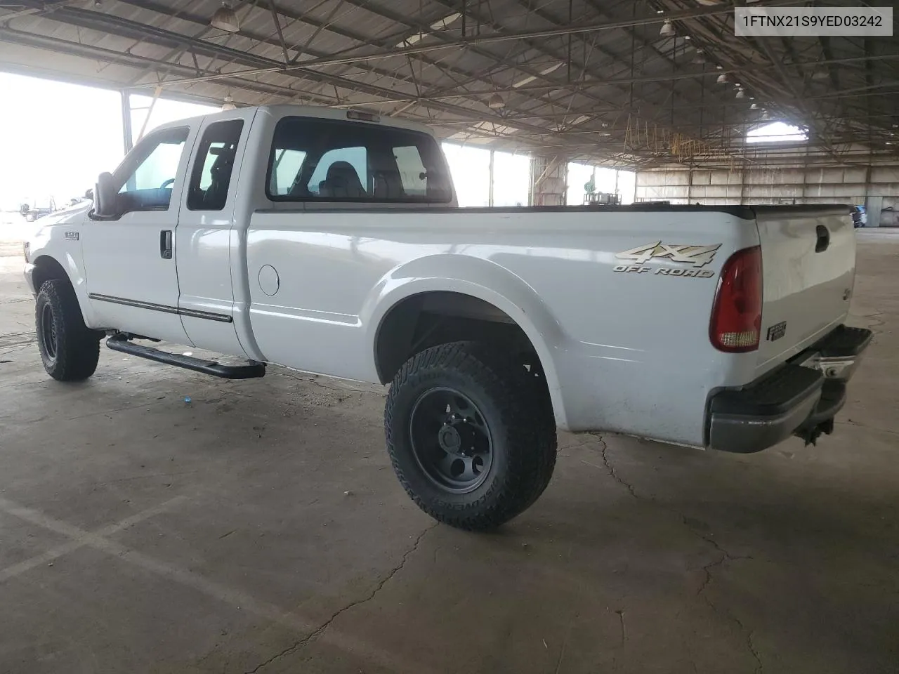 2000 Ford F250 Super Duty VIN: 1FTNX21S9YED03242 Lot: 74542704