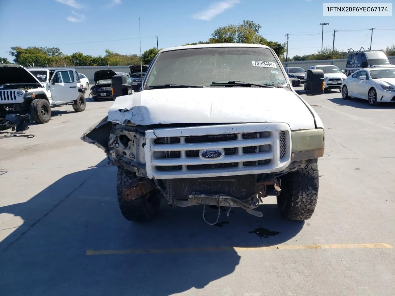 2000 Ford F250 Super Duty VIN: 1FTNX20F6YEC67174 Lot: 75703484