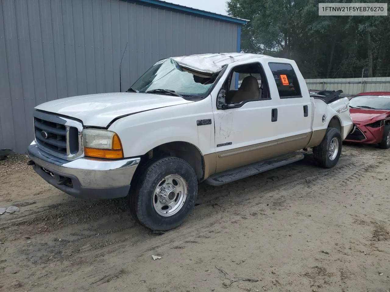 2000 Ford F250 Super Duty VIN: 1FTNW21F5YEB76270 Lot: 78348464