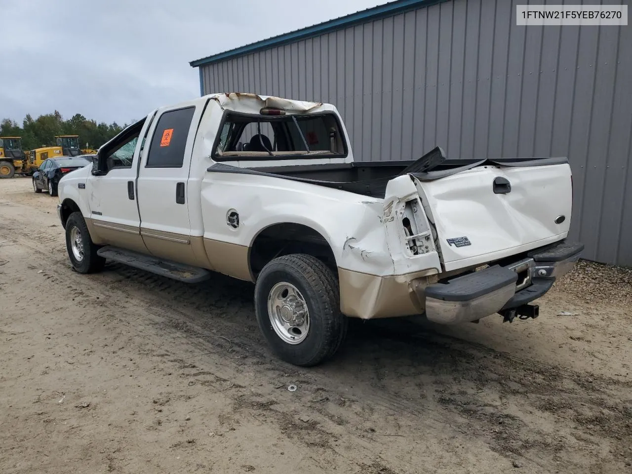 2000 Ford F250 Super Duty VIN: 1FTNW21F5YEB76270 Lot: 78348464