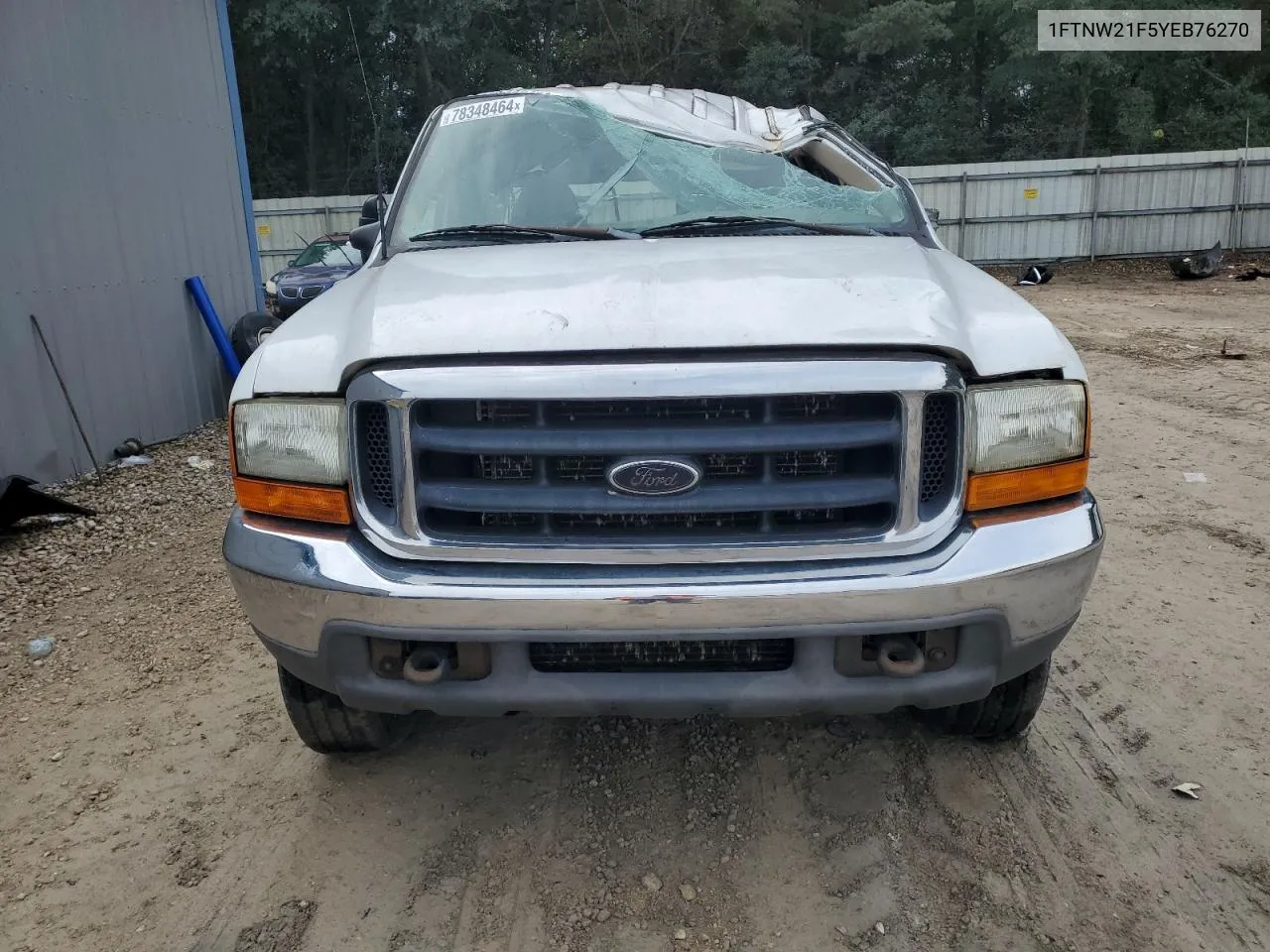 2000 Ford F250 Super Duty VIN: 1FTNW21F5YEB76270 Lot: 78348464