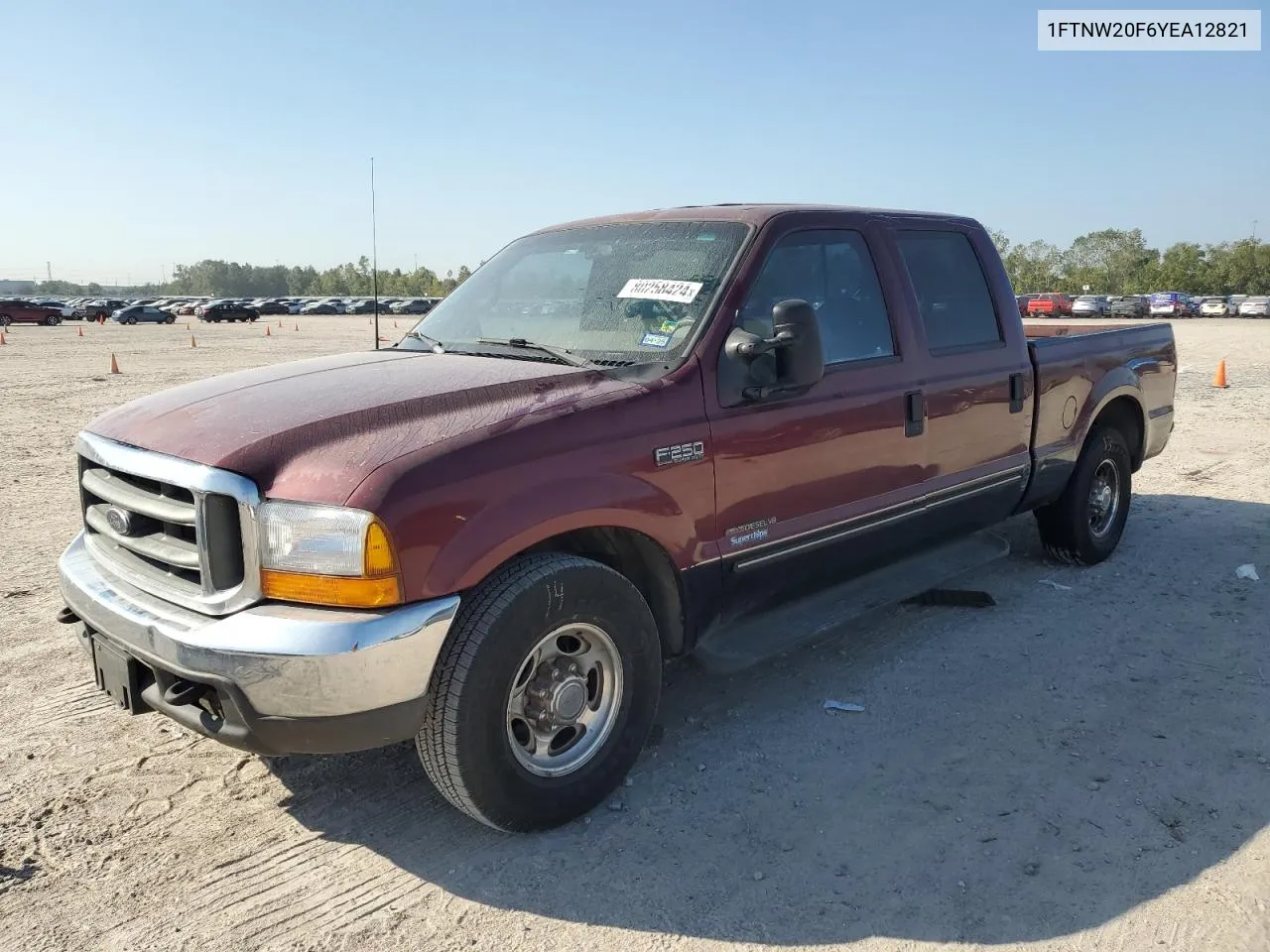 2000 Ford F250 Super Duty VIN: 1FTNW20F6YEA12821 Lot: 80258424