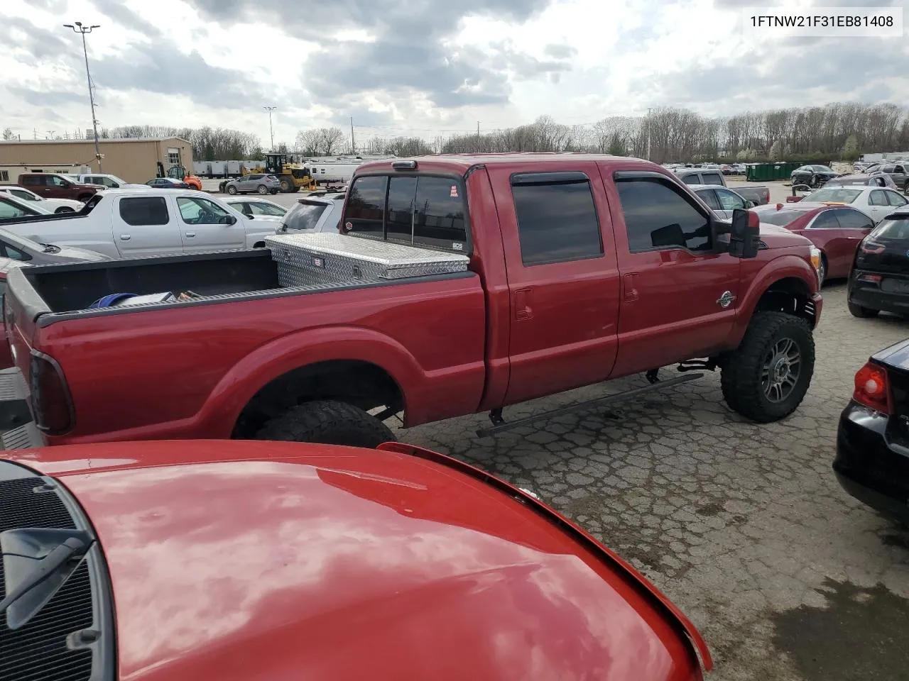 2001 Ford F250 Super Duty VIN: 1FTNW21F31EB81408 Lot: 46646474