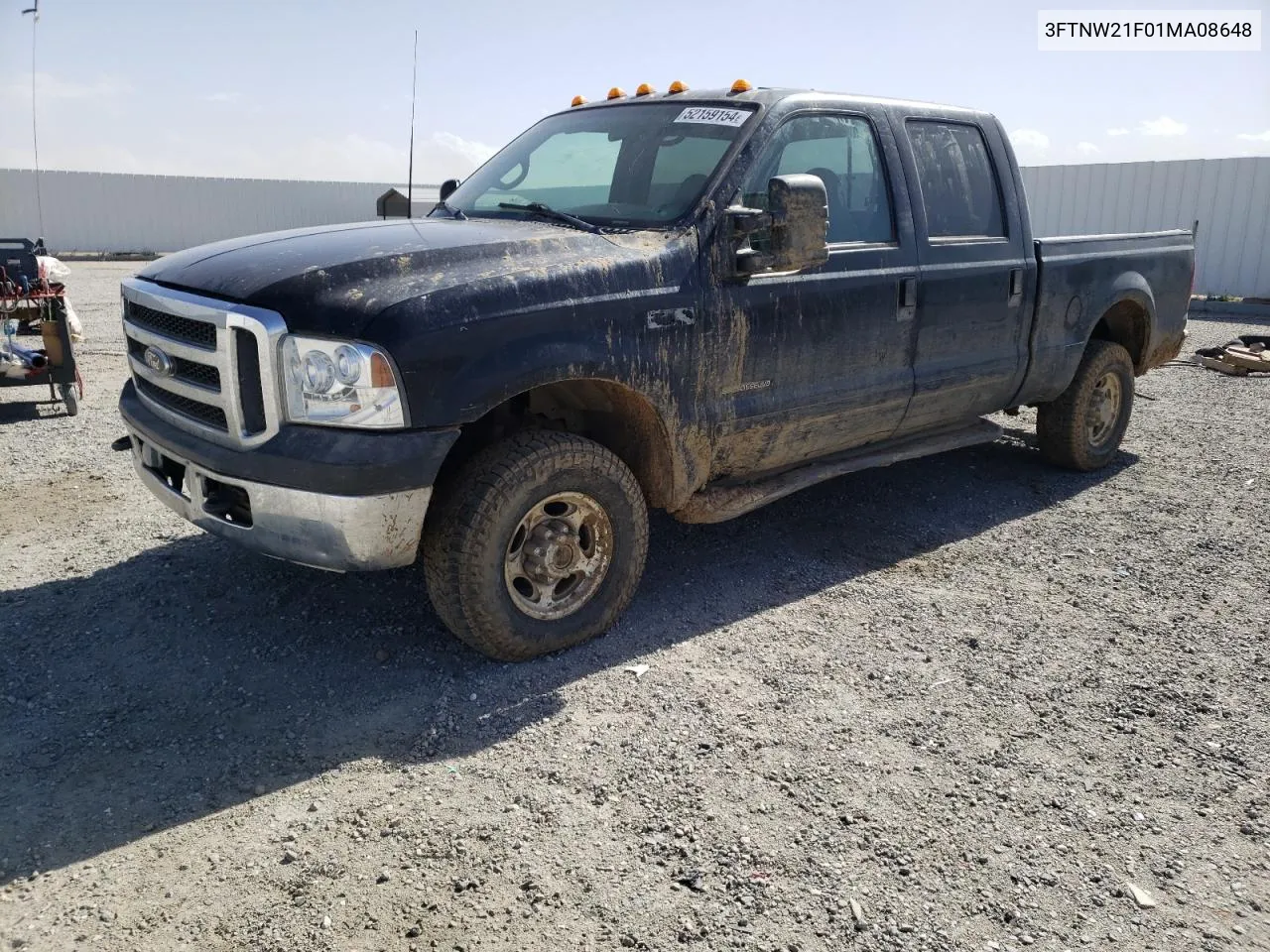 2001 Ford F250 Super Duty VIN: 3FTNW21F01MA08648 Lot: 52159154