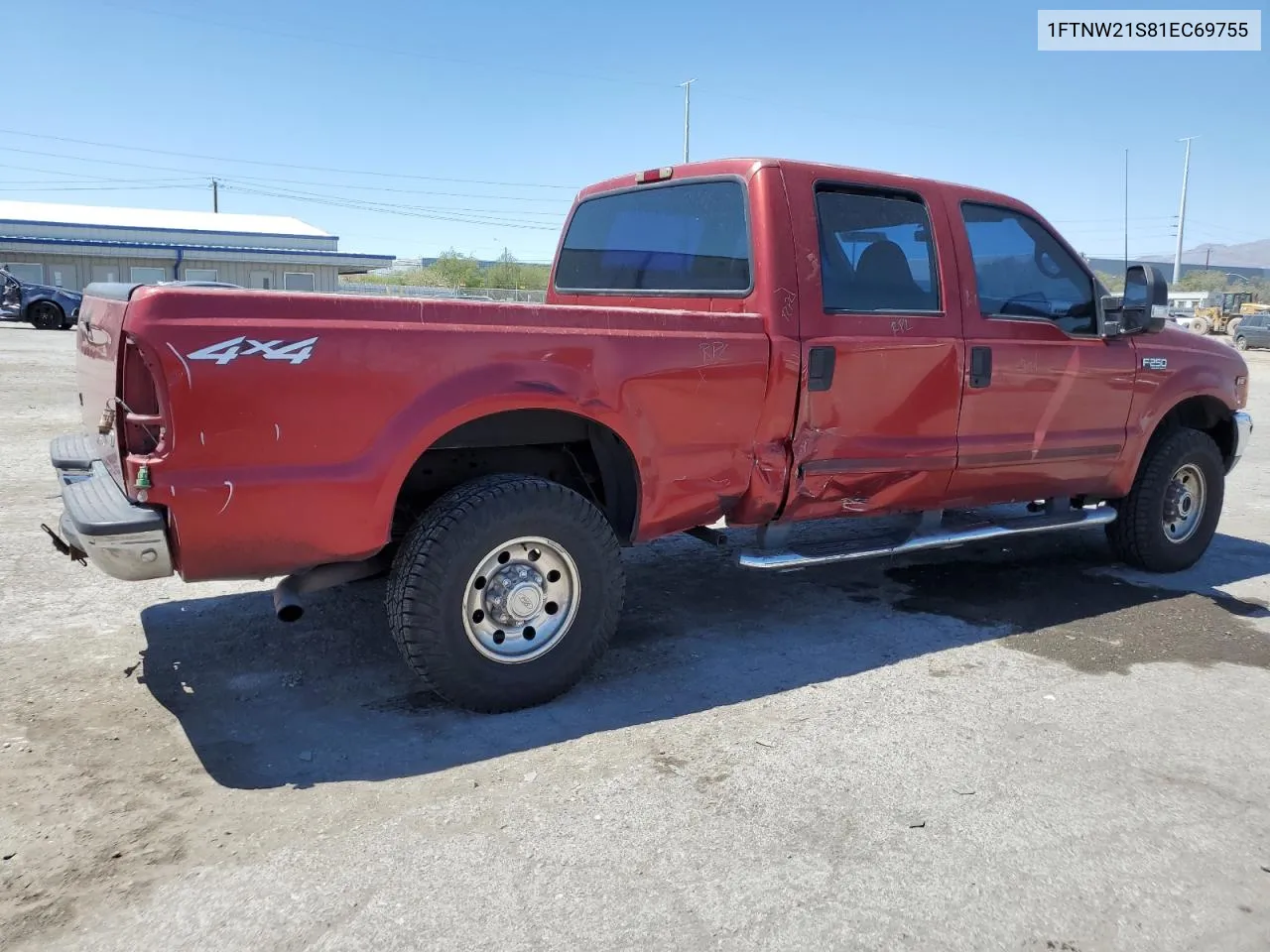 2001 Ford F250 Super Duty VIN: 1FTNW21S81EC69755 Lot: 67153864