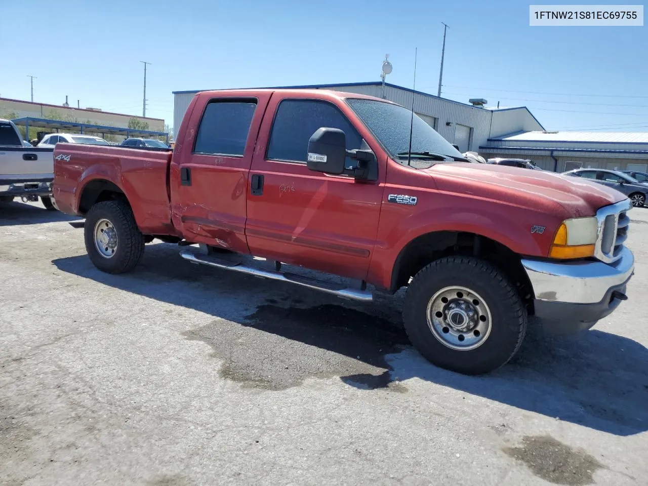 2001 Ford F250 Super Duty VIN: 1FTNW21S81EC69755 Lot: 67153864