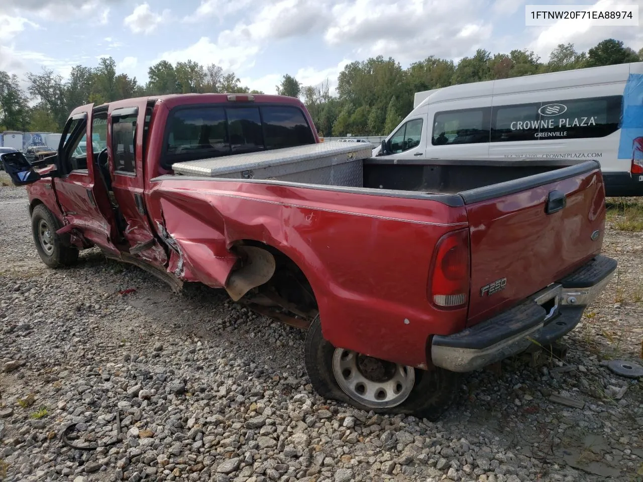 2001 Ford F250 Super Duty VIN: 1FTNW20F71EA88974 Lot: 71617194