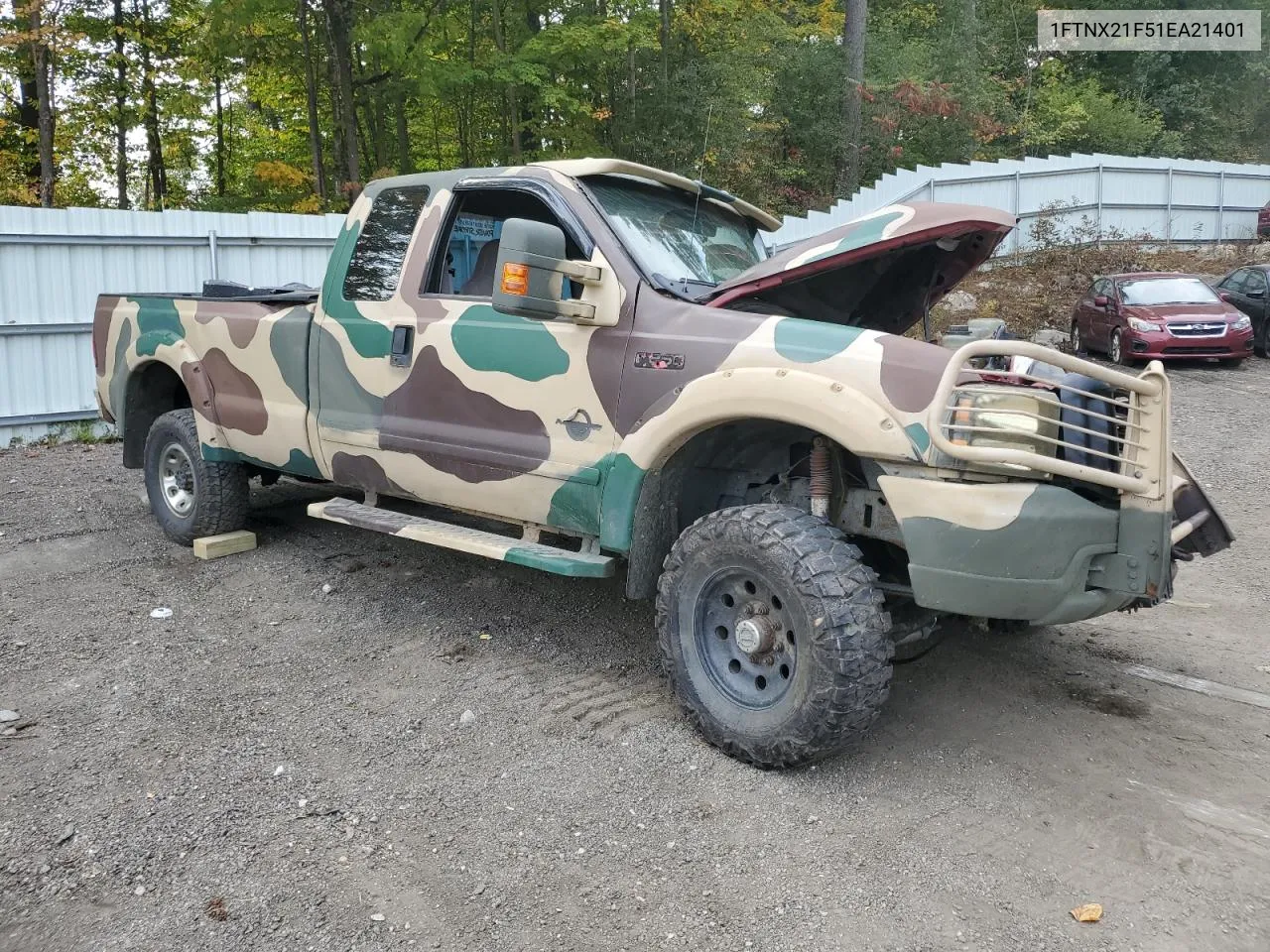 2001 Ford F250 Super Duty VIN: 1FTNX21F51EA21401 Lot: 71724304