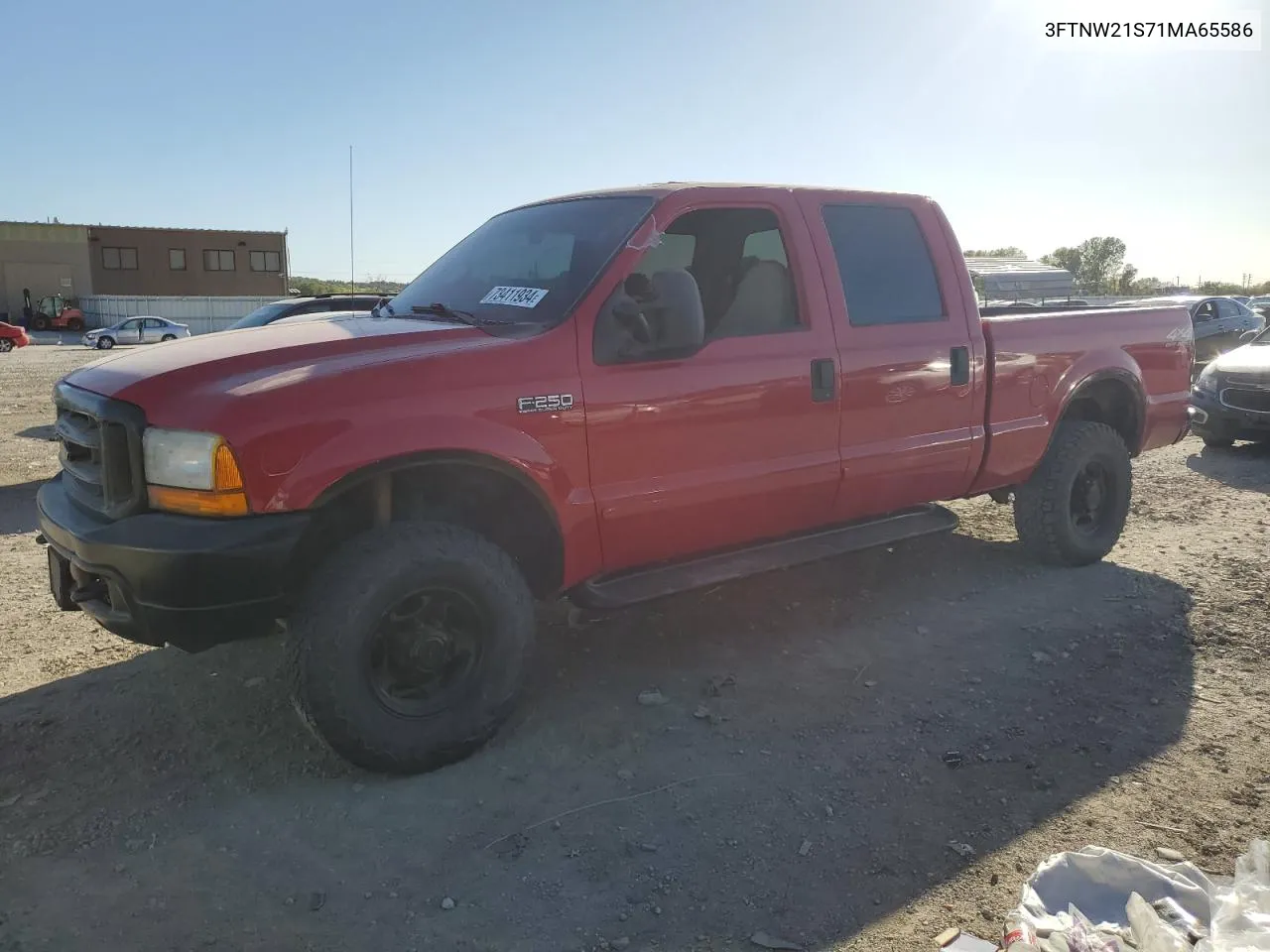 2001 Ford F250 Super Duty VIN: 3FTNW21S71MA65586 Lot: 73411934