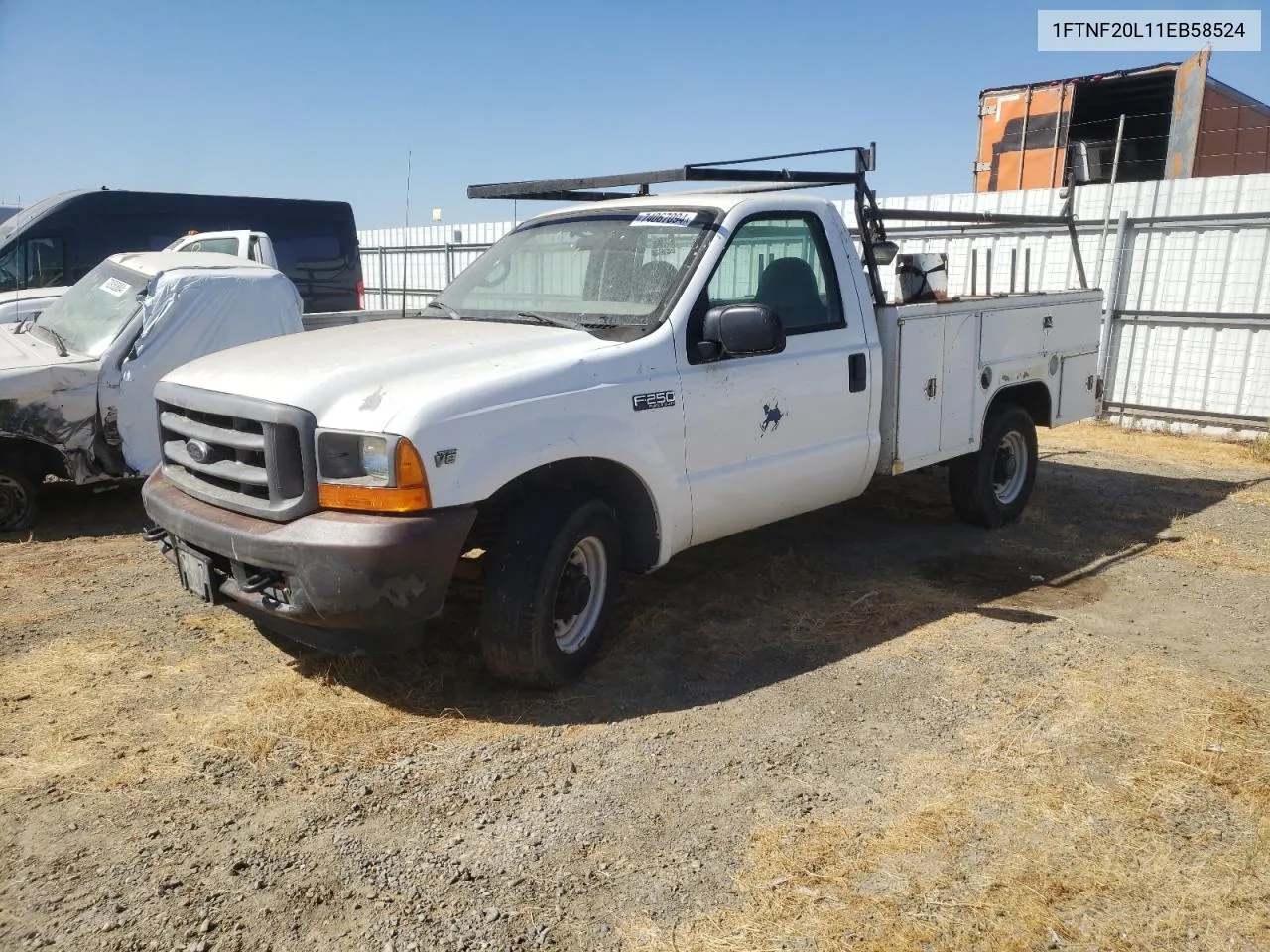 2001 Ford F250 Super Duty VIN: 1FTNF20L11EB58524 Lot: 74067094