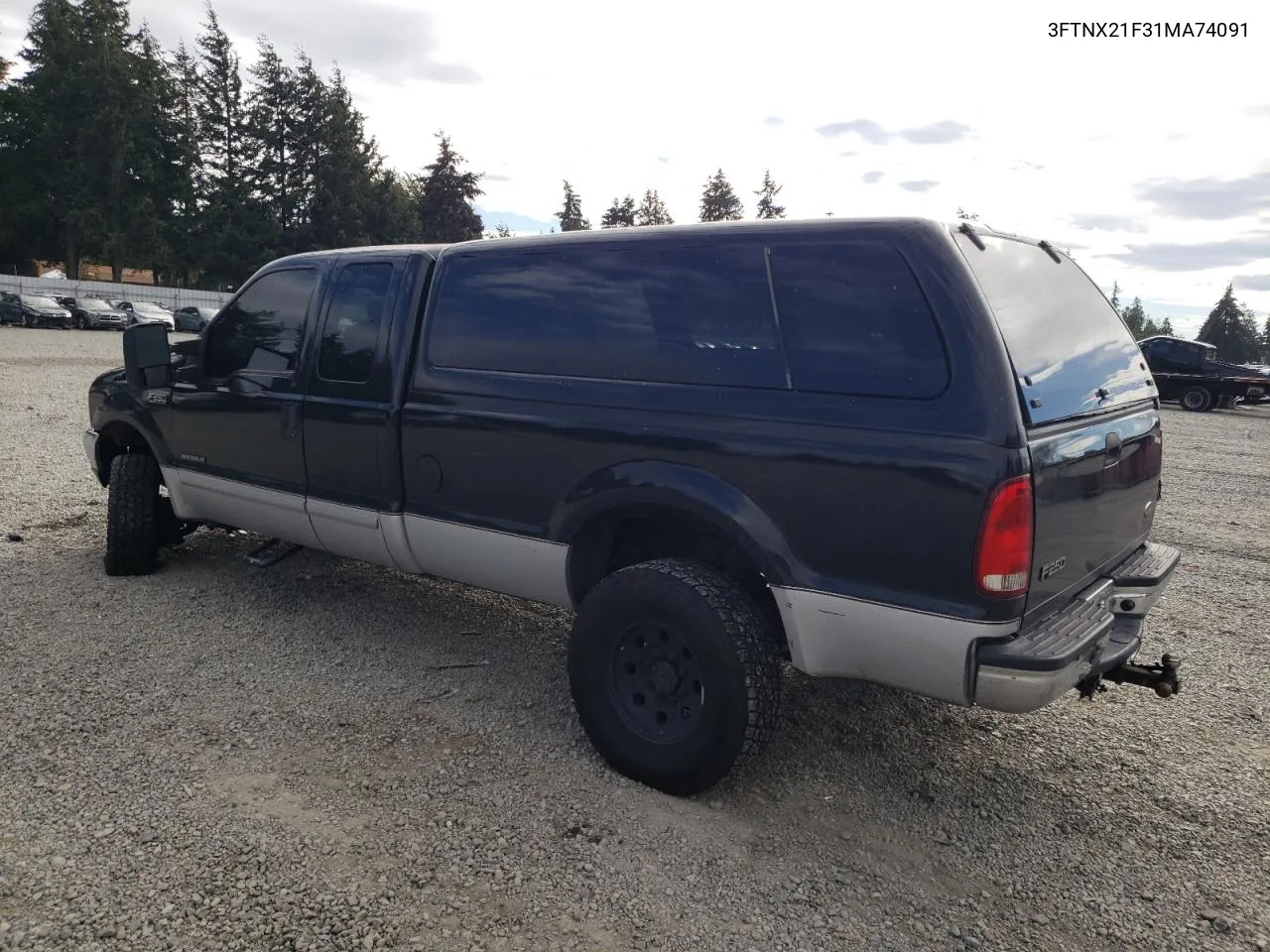 2001 Ford F250 Super Duty VIN: 3FTNX21F31MA74091 Lot: 75888254