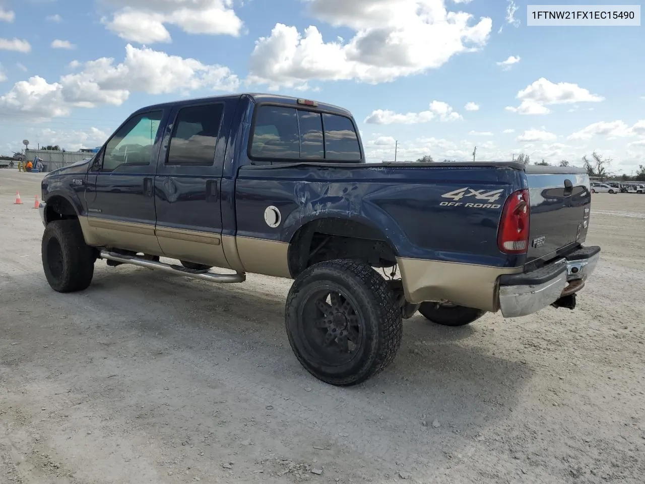 2001 Ford F250 Super Duty VIN: 1FTNW21FX1EC15490 Lot: 78028034