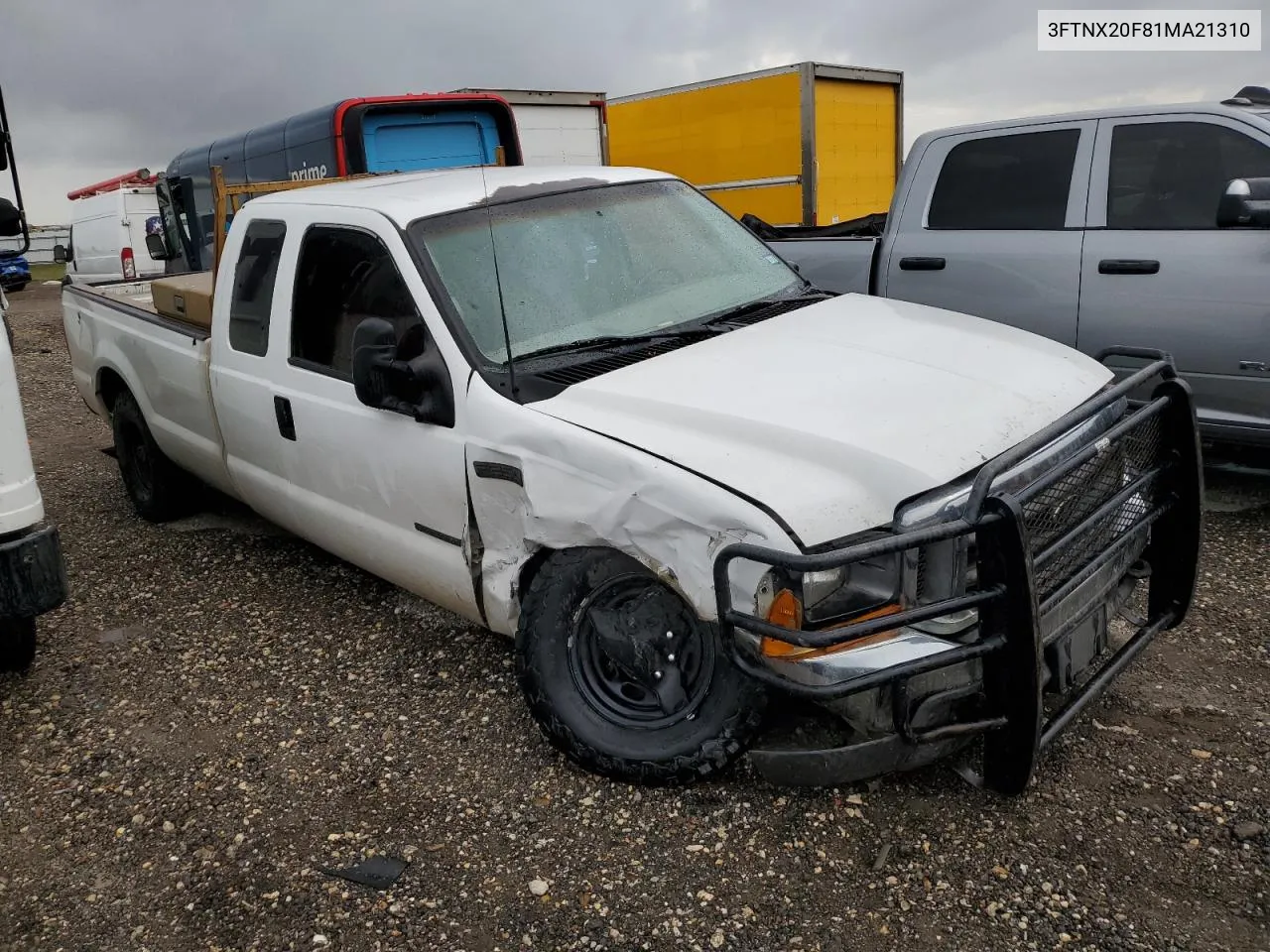 2001 Ford F250 Super Duty VIN: 3FTNX20F81MA21310 Lot: 78377054