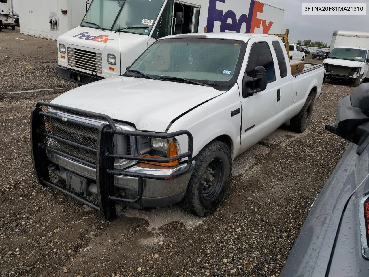 2001 Ford F250 Super Duty VIN: 3FTNX20F81MA21310 Lot: 78377054