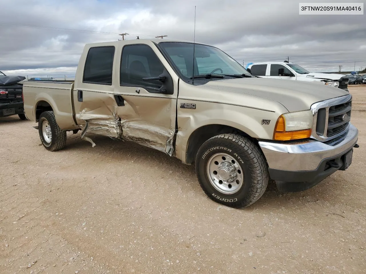 2001 Ford F250 Super Duty VIN: 3FTNW20S91MA40416 Lot: 80054214