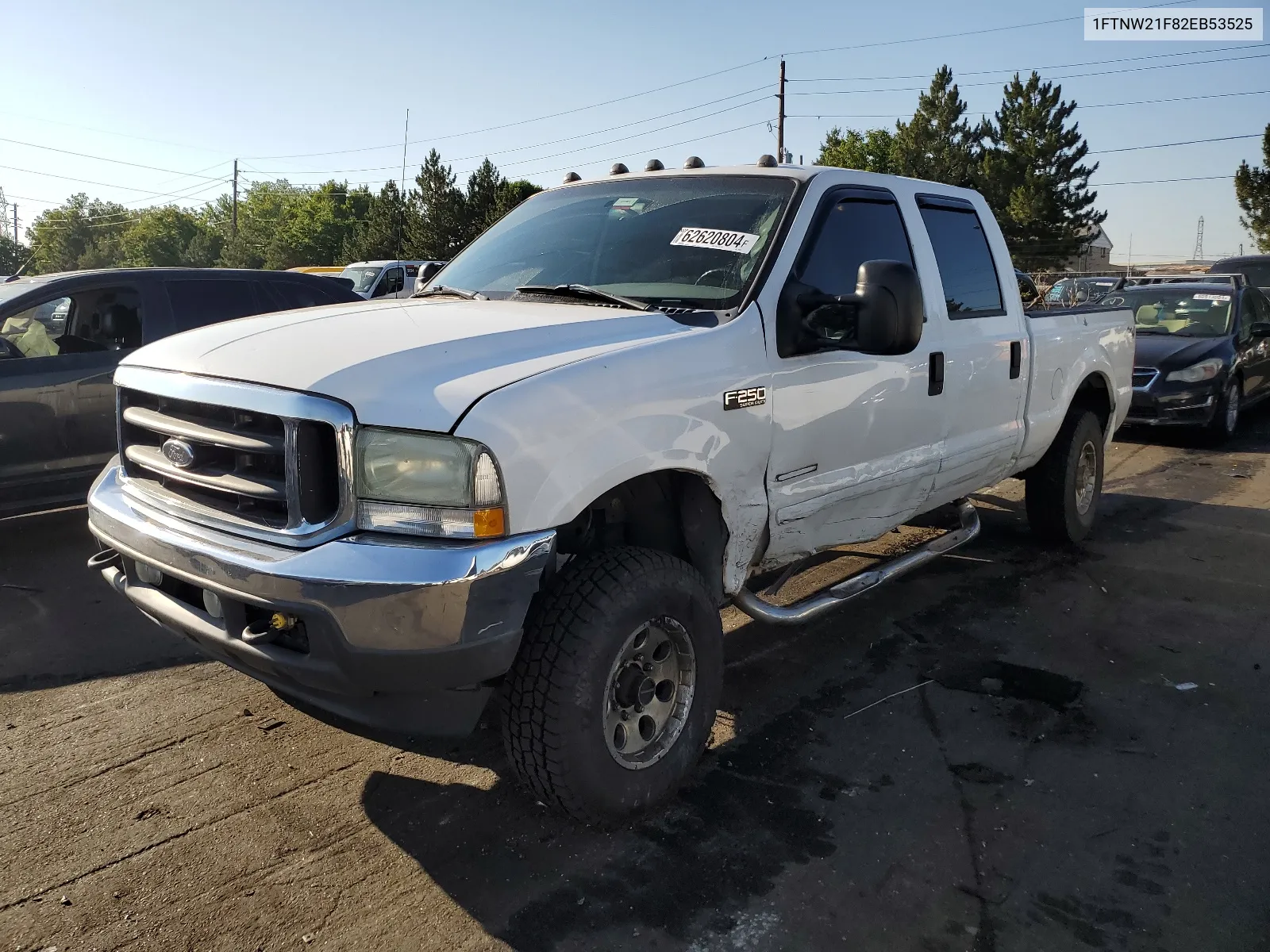 2002 Ford F250 Super Duty VIN: 1FTNW21F82EB53525 Lot: 62620804