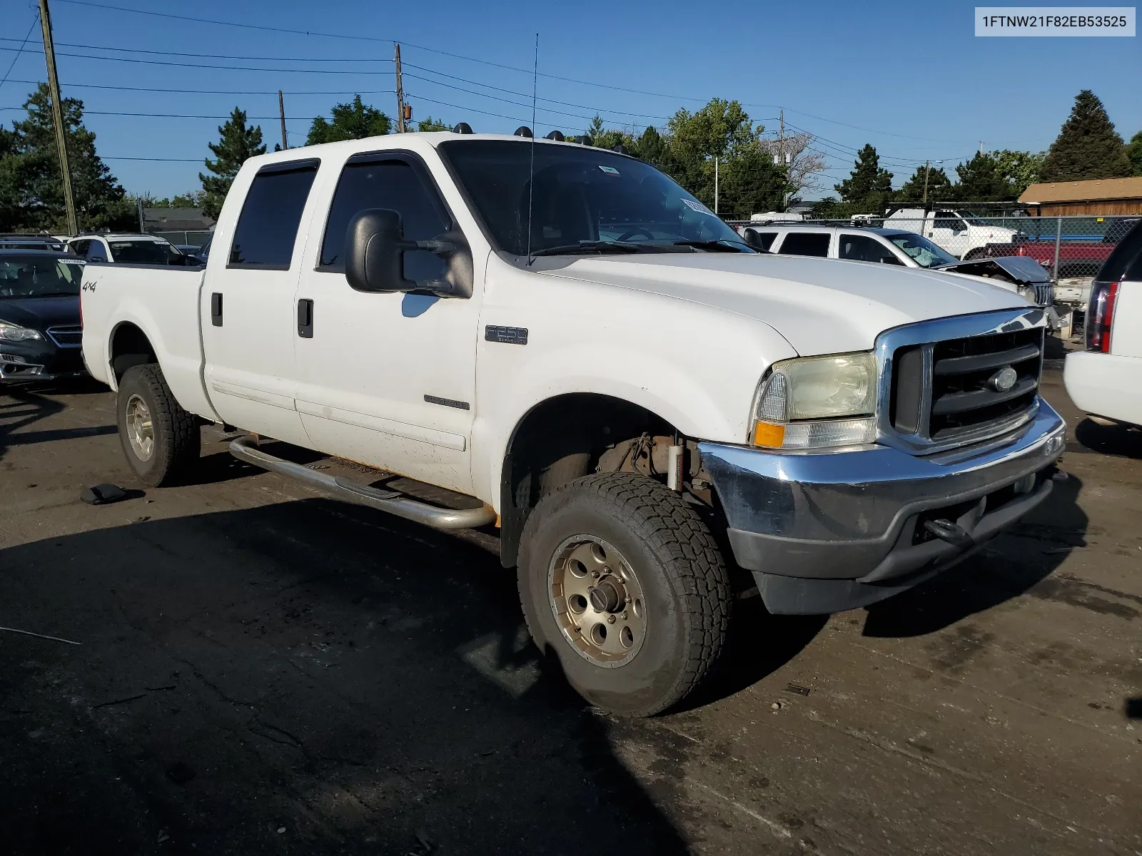 2002 Ford F250 Super Duty VIN: 1FTNW21F82EB53525 Lot: 62620804