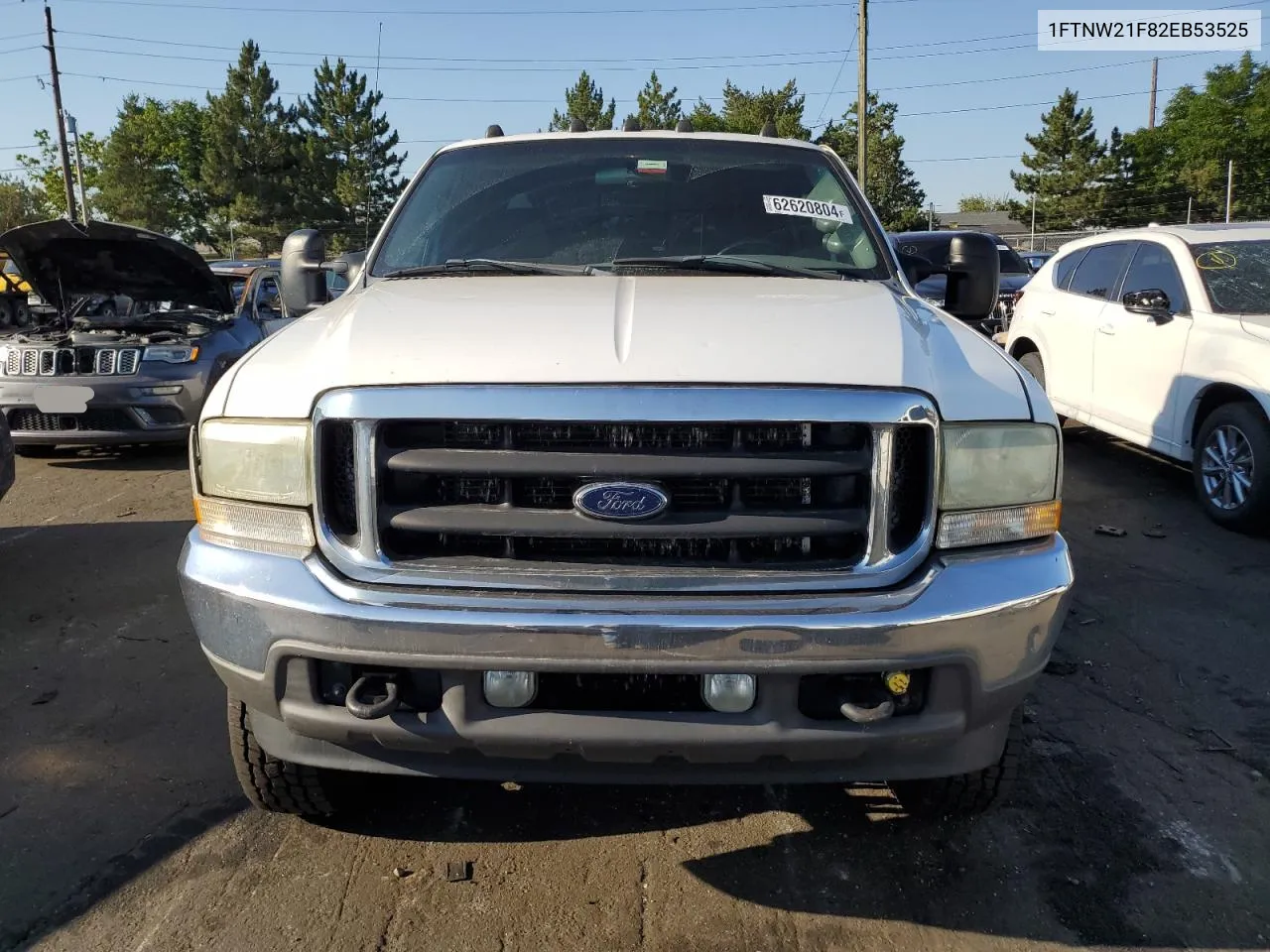 2002 Ford F250 Super Duty VIN: 1FTNW21F82EB53525 Lot: 62620804