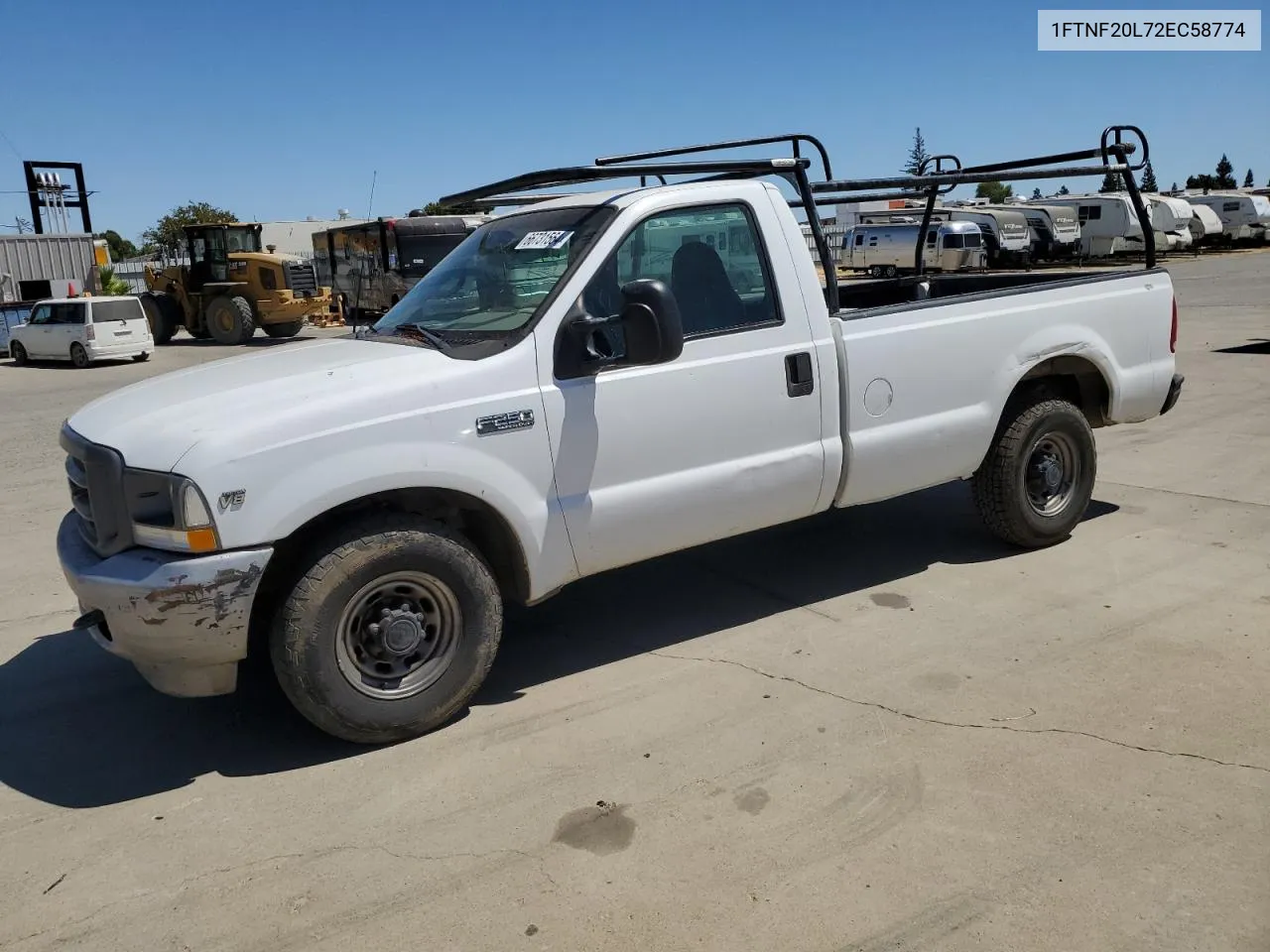 2002 Ford F250 Super Duty VIN: 1FTNF20L72EC58774 Lot: 66731564