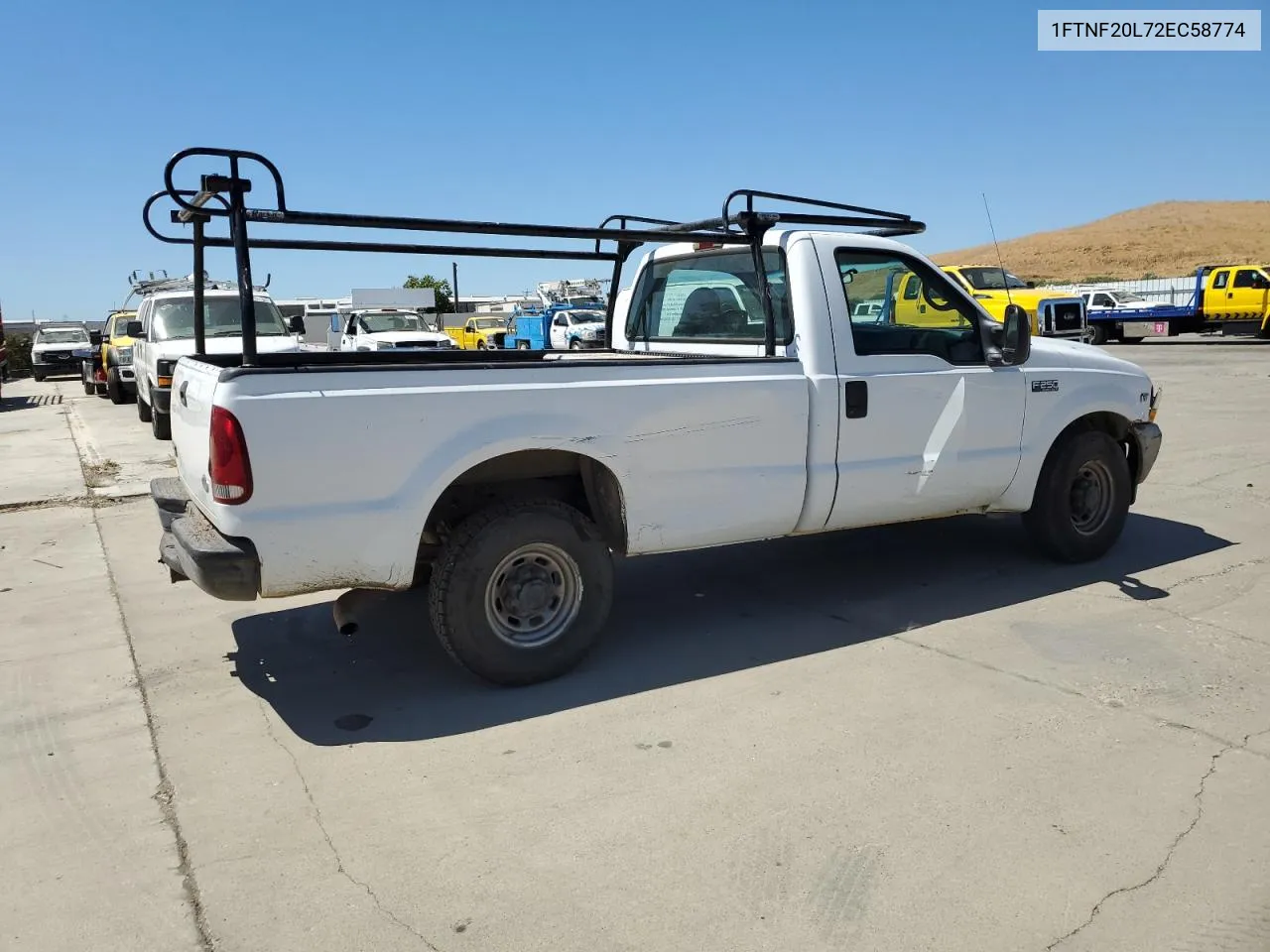 2002 Ford F250 Super Duty VIN: 1FTNF20L72EC58774 Lot: 66731564