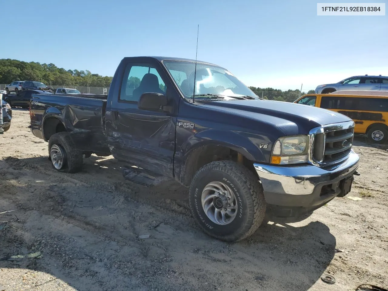 2002 Ford F250 Super Duty VIN: 1FTNF21L92EB18384 Lot: 69849294