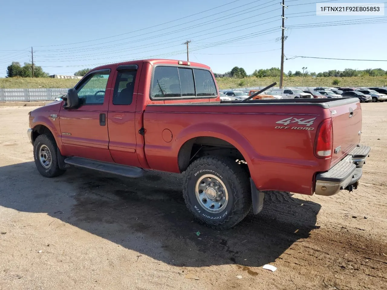 2002 Ford F250 Super Duty VIN: 1FTNX21F92EB05853 Lot: 71484314