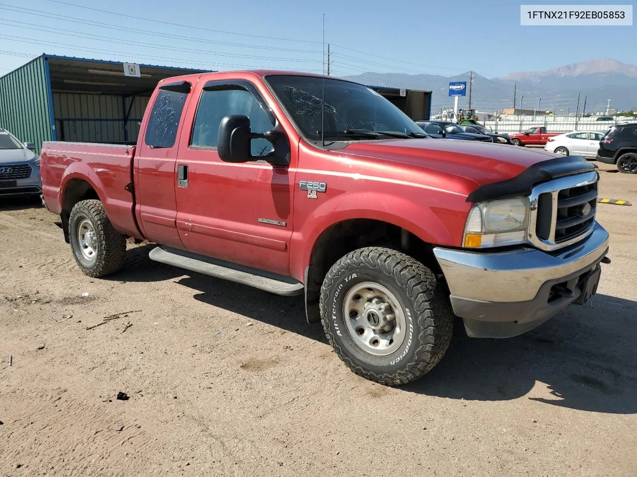 2002 Ford F250 Super Duty VIN: 1FTNX21F92EB05853 Lot: 71484314