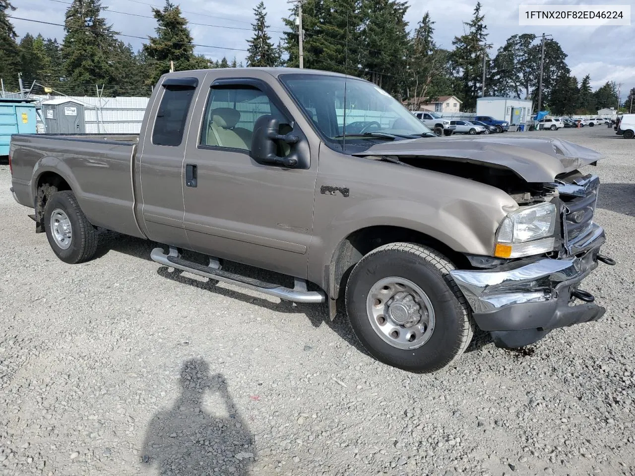 2002 Ford F250 Super Duty VIN: 1FTNX20F82ED46224 Lot: 72946844