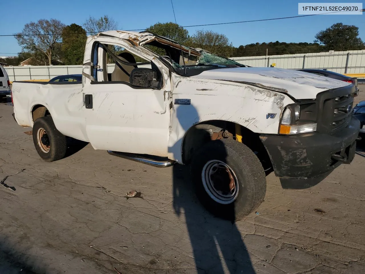 2002 Ford F250 Super Duty VIN: 1FTNF21L52EC49070 Lot: 75403484