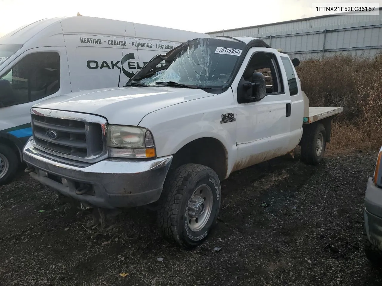 2002 Ford F250 Super Duty VIN: 1FTNX21F52EC86157 Lot: 76315954