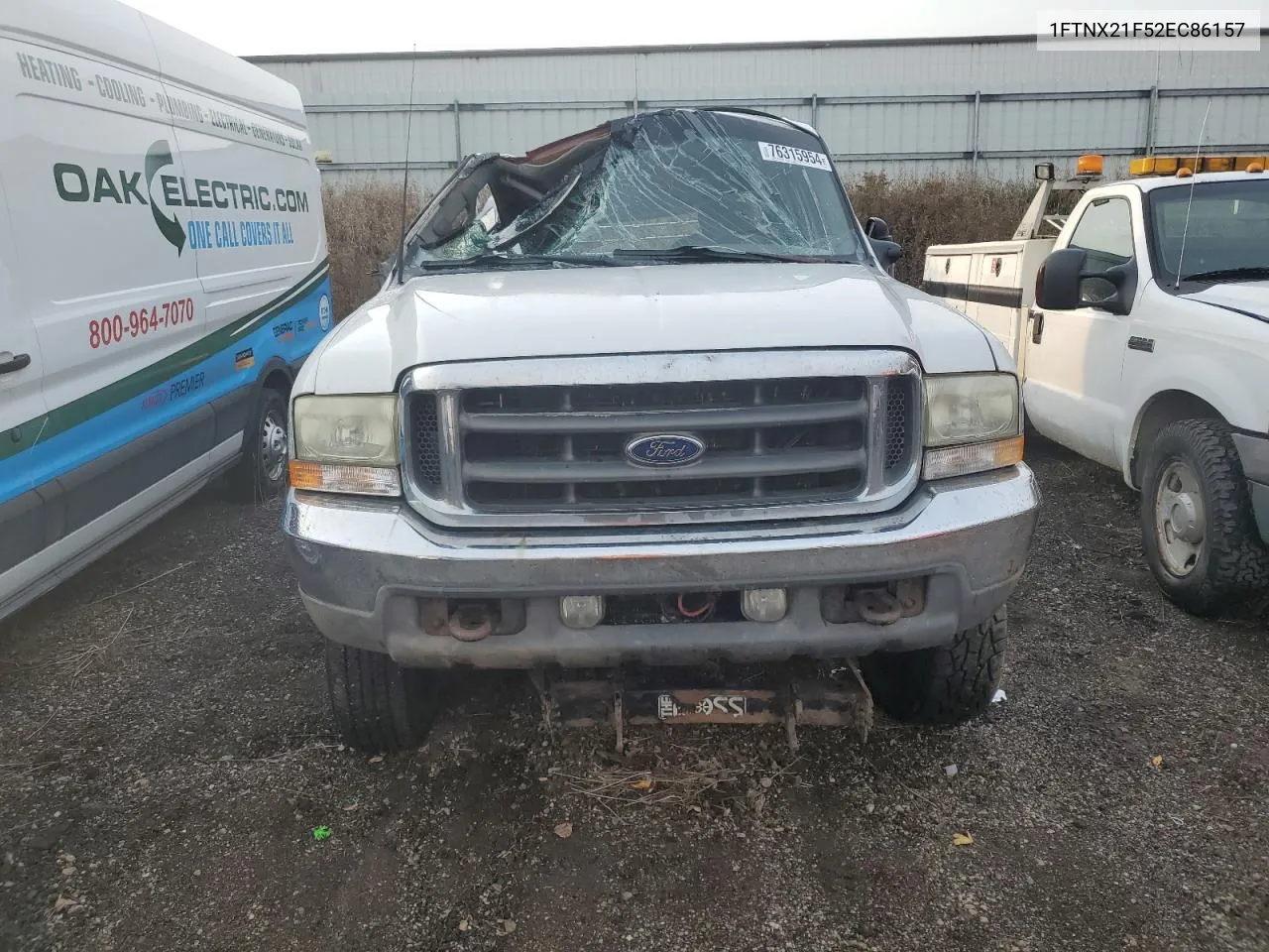 2002 Ford F250 Super Duty VIN: 1FTNX21F52EC86157 Lot: 76315954