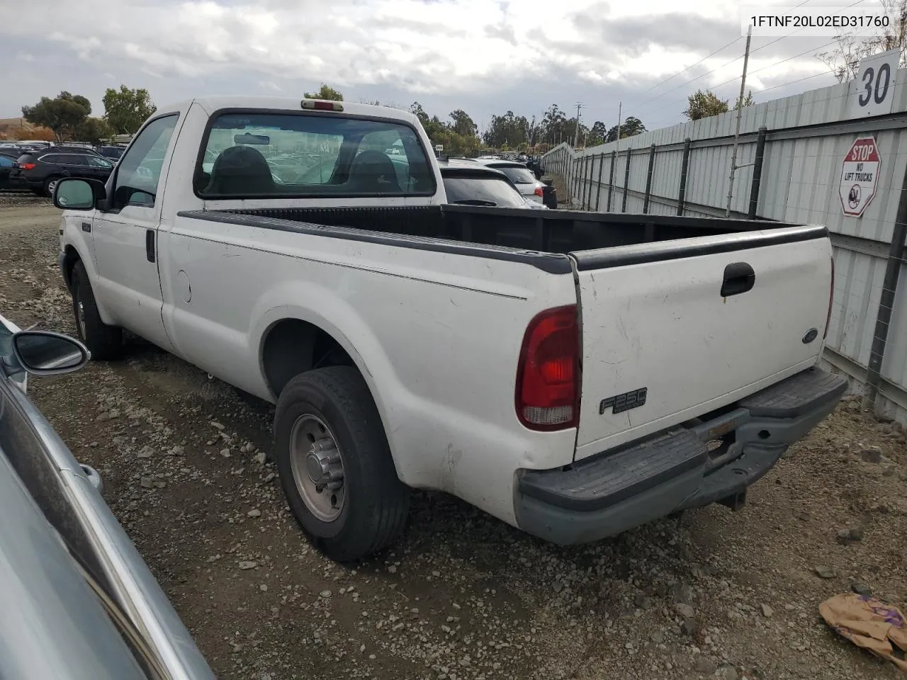 2002 Ford F250 Super Duty VIN: 1FTNF20L02ED31760 Lot: 79659894