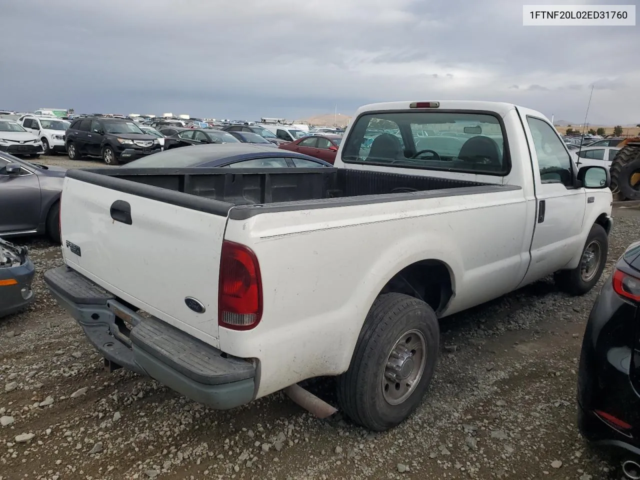 2002 Ford F250 Super Duty VIN: 1FTNF20L02ED31760 Lot: 79659894