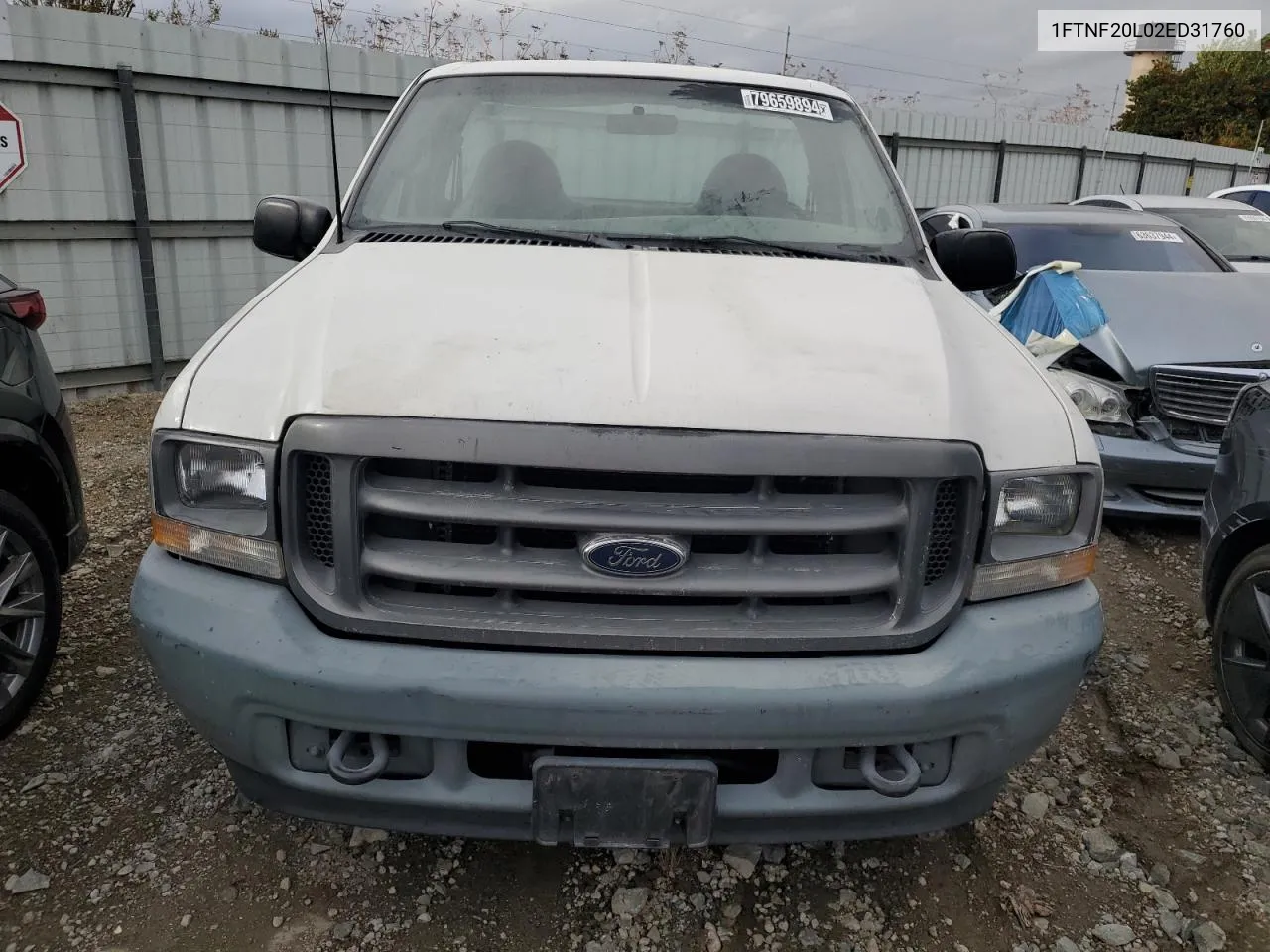 2002 Ford F250 Super Duty VIN: 1FTNF20L02ED31760 Lot: 79659894