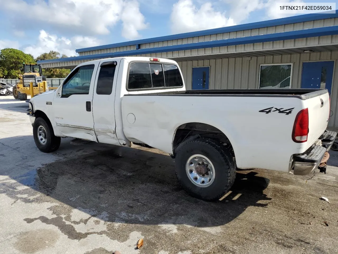 2002 Ford F250 Super Duty VIN: 1FTNX21F42ED59034 Lot: 80205274