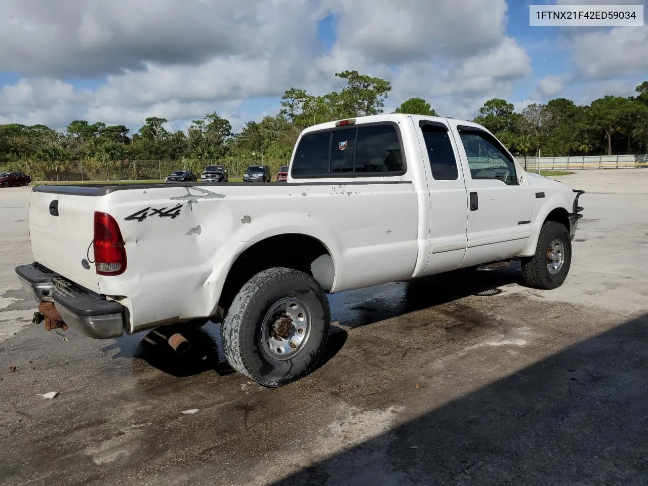 2002 Ford F250 Super Duty VIN: 1FTNX21F42ED59034 Lot: 80205274