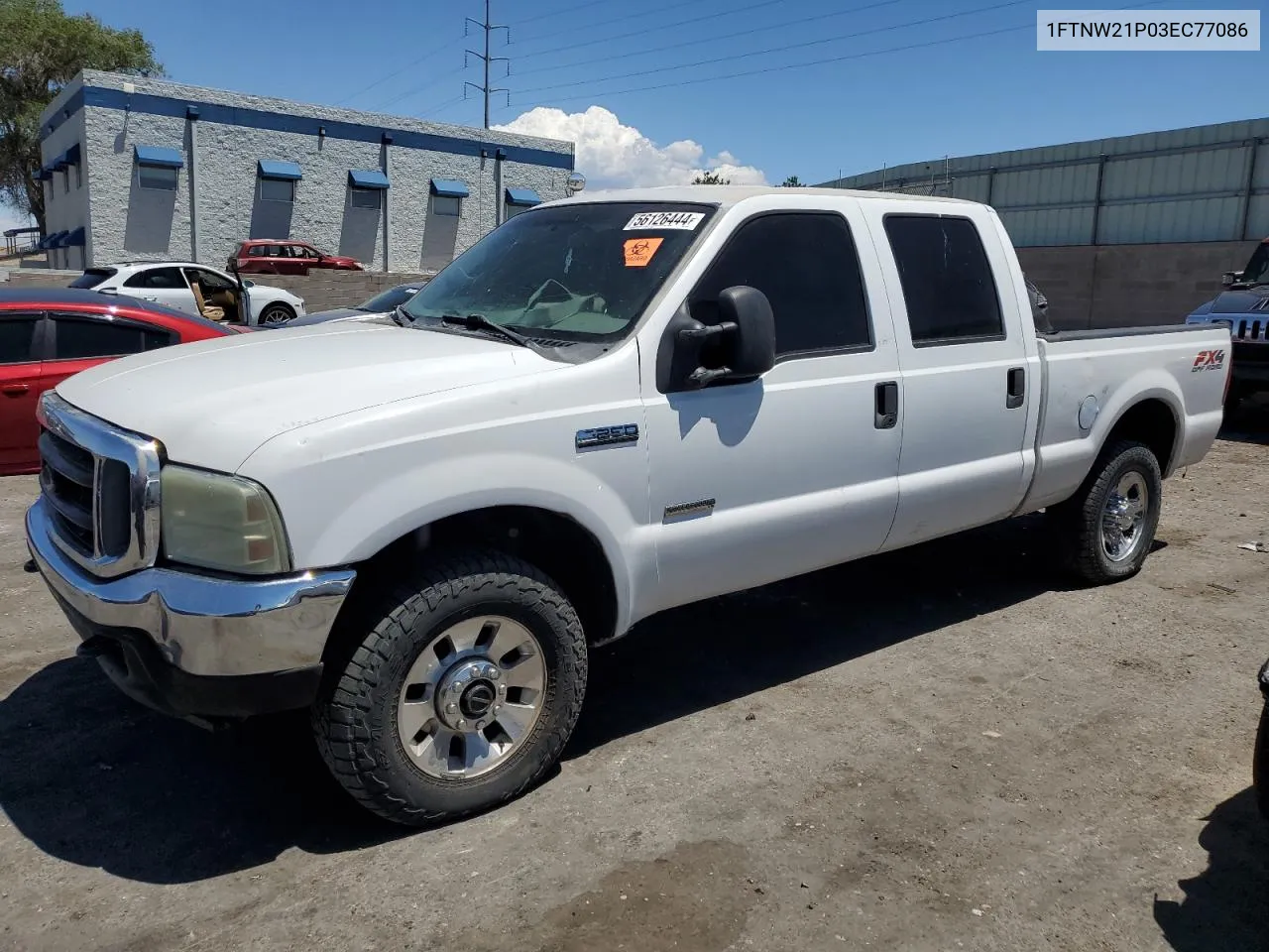 2003 Ford F250 Super Duty VIN: 1FTNW21P03EC77086 Lot: 56126444