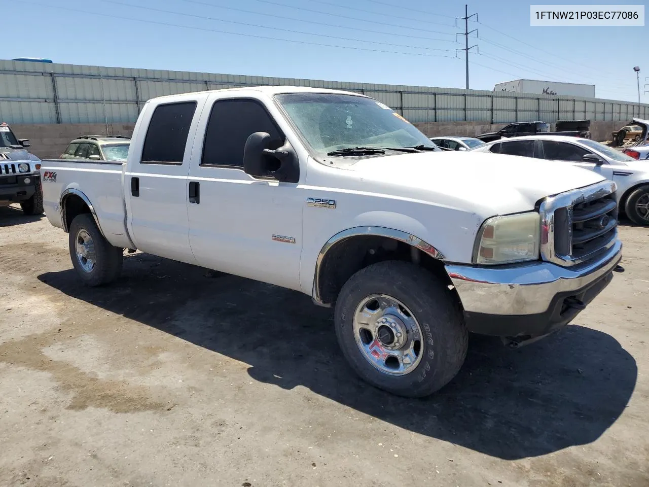 2003 Ford F250 Super Duty VIN: 1FTNW21P03EC77086 Lot: 56126444