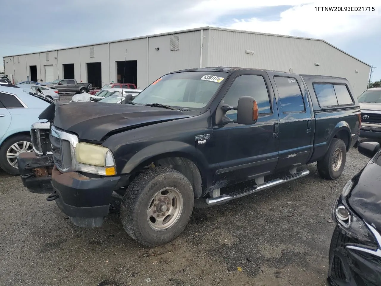 2003 Ford F250 Super Duty VIN: 1FTNW20L93ED21715 Lot: 63361174