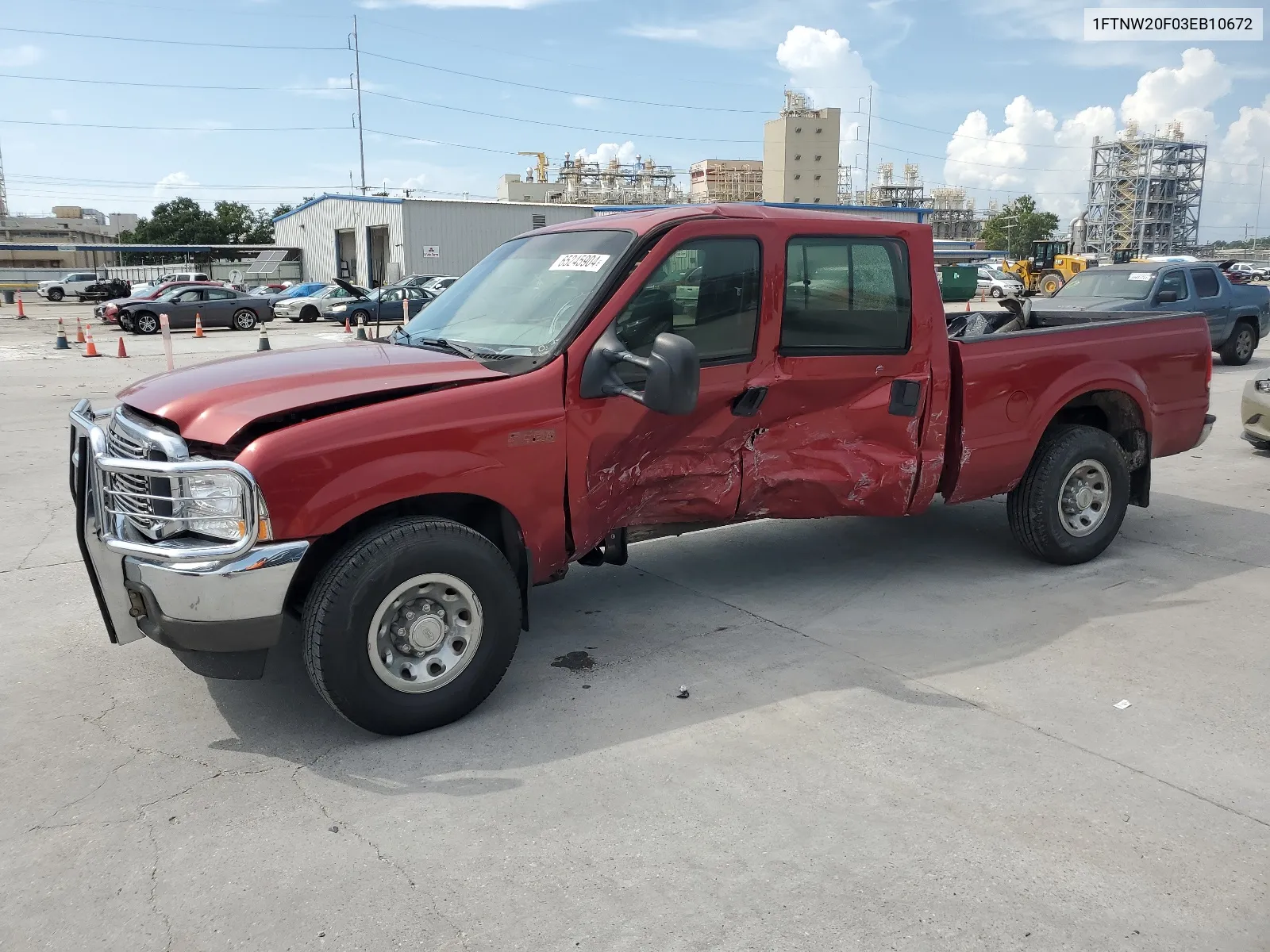 2003 Ford F250 Super Duty VIN: 1FTNW20F03EB10672 Lot: 65245904