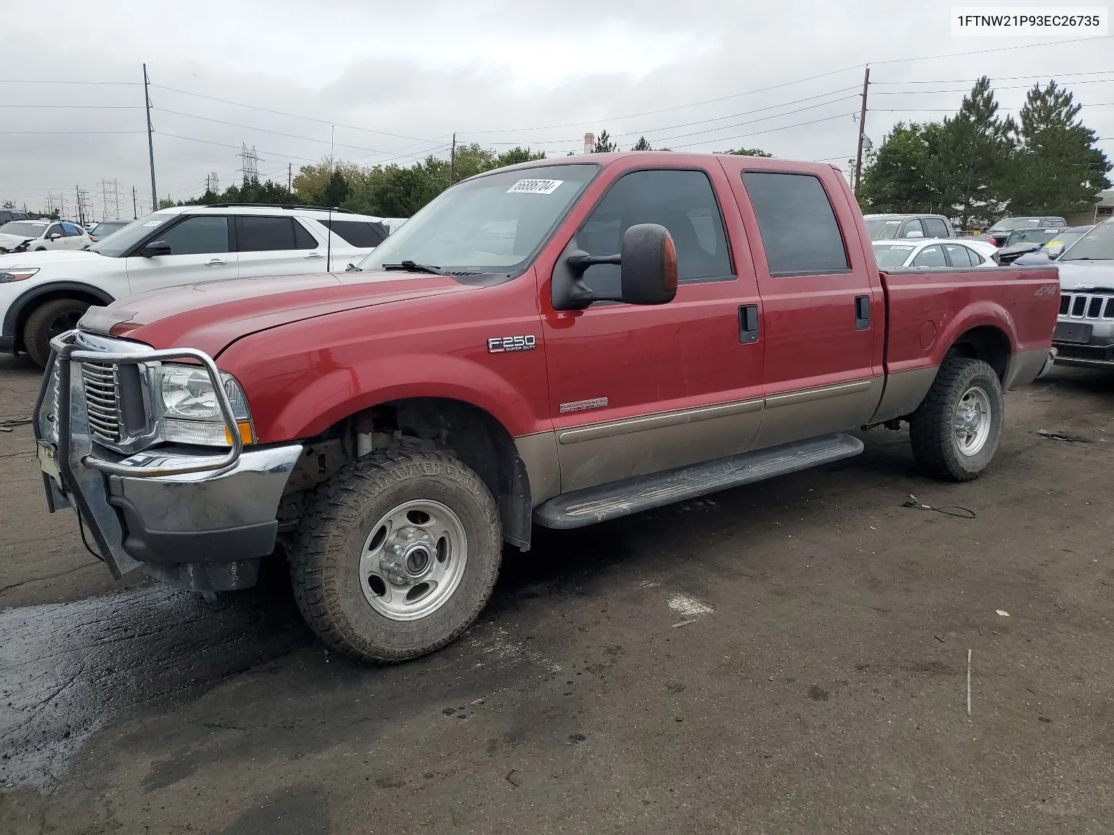 2003 Ford F250 Super Duty VIN: 1FTNW21P93EC26735 Lot: 66886704