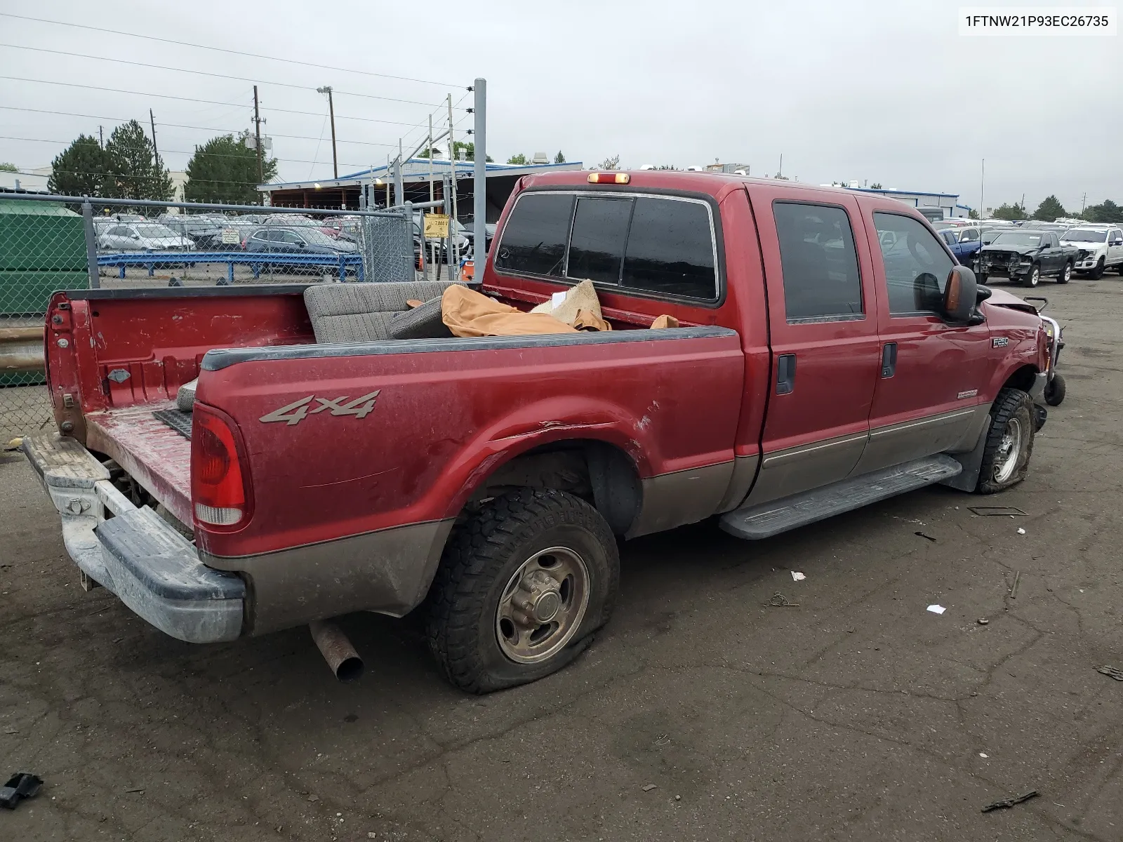 2003 Ford F250 Super Duty VIN: 1FTNW21P93EC26735 Lot: 66886704