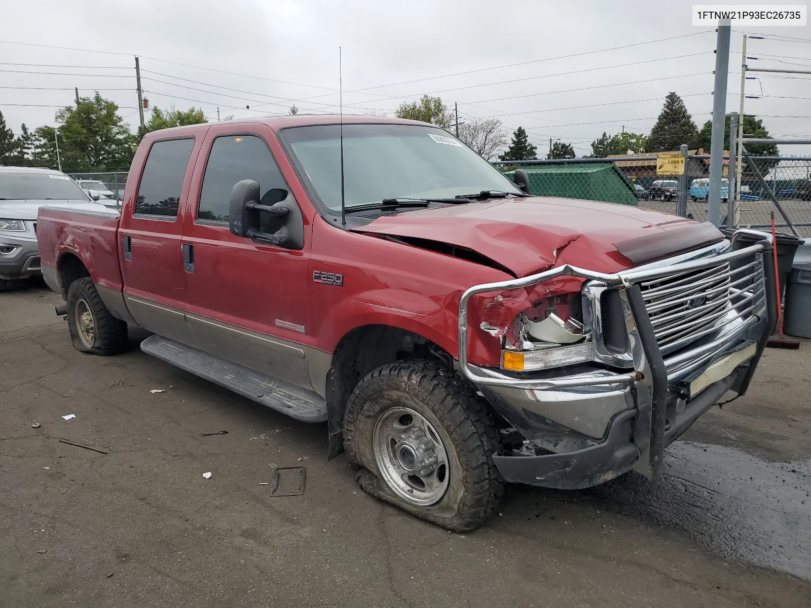 2003 Ford F250 Super Duty VIN: 1FTNW21P93EC26735 Lot: 66886704