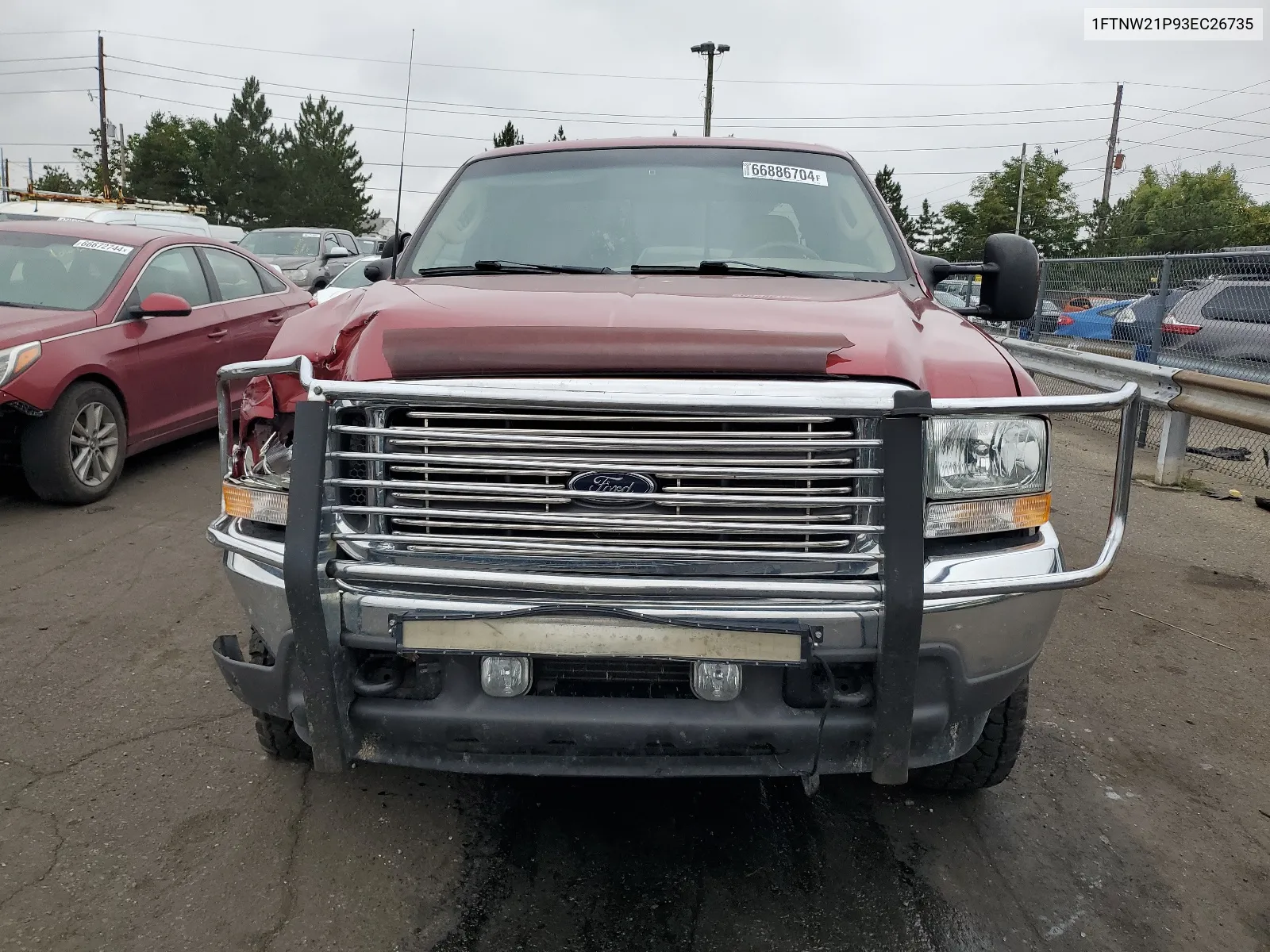 2003 Ford F250 Super Duty VIN: 1FTNW21P93EC26735 Lot: 66886704