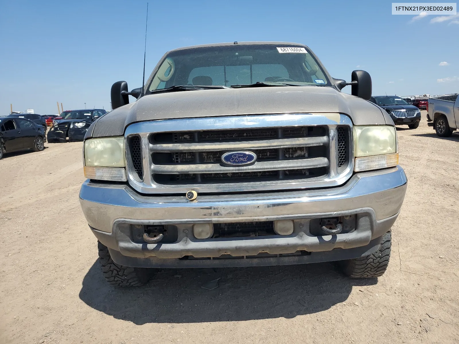 2003 Ford F250 Super Duty VIN: 1FTNX21PX3ED02489 Lot: 68716004